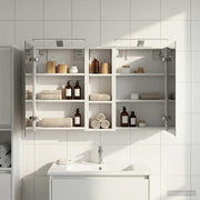 Badeværelsesskabsæt 3 pcs 100 x 10,5 x 60,5 cm Konstrueret træ