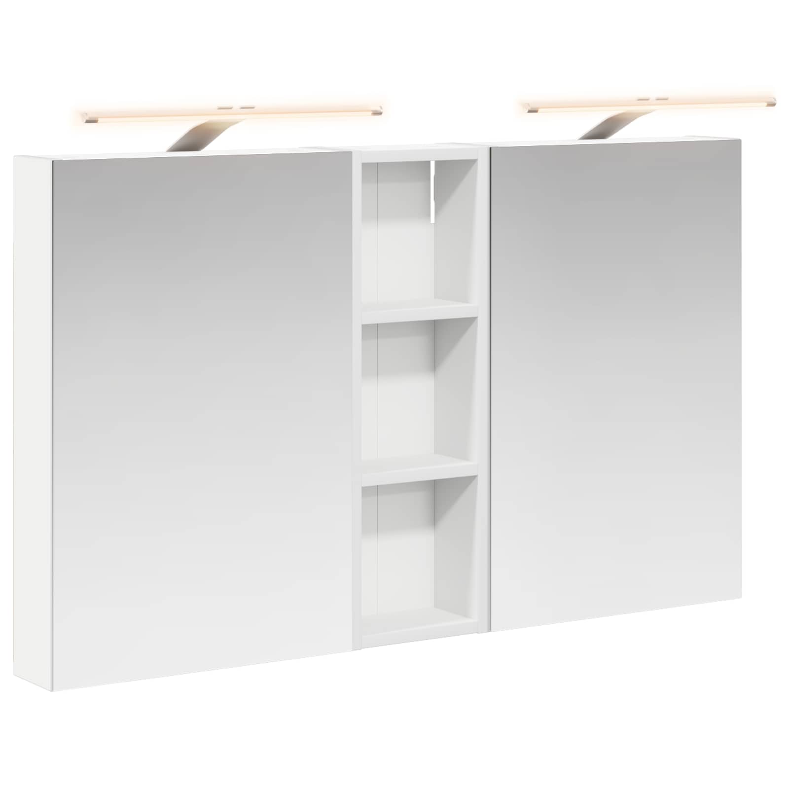 Badeværelsesskabsæt 3 pcs 100 x 10,5 x 60,5 cm Konstrueret træ
