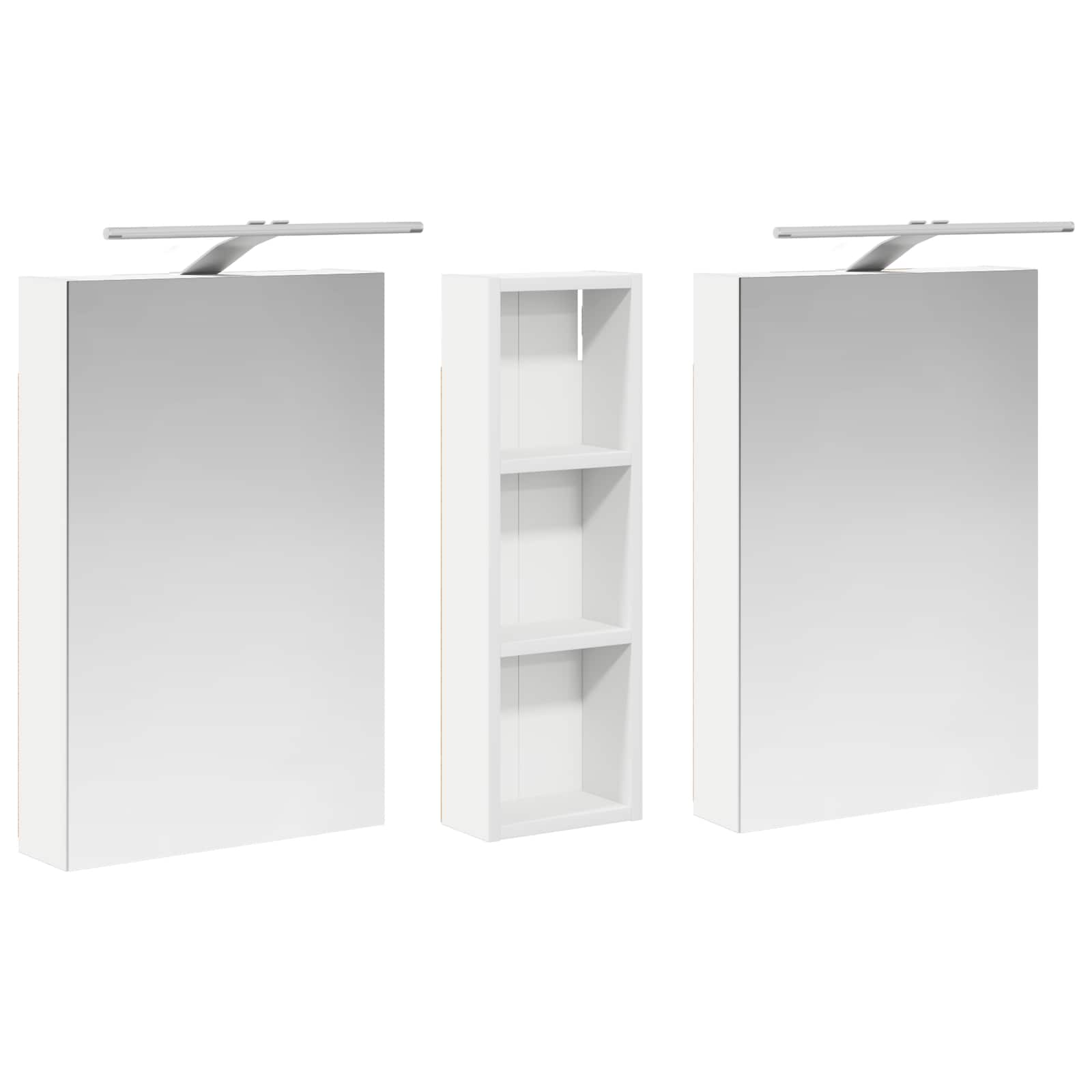 Badeværelsesskabsæt 3 pcs 100 x 10,5 x 60,5 cm Konstrueret træ