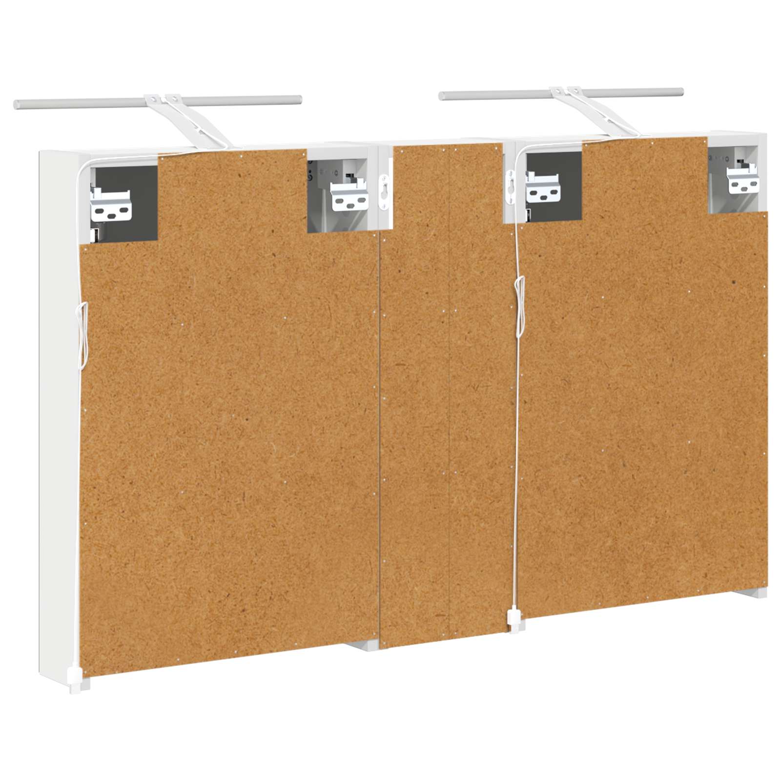 Badeværelsesskabsæt 3 pcs 100 x 10,5 x 60,5 cm Konstrueret træ
