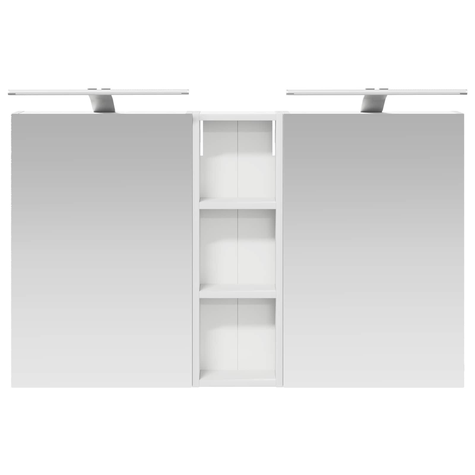 Badeværelsesskabsæt 3 pcs 100 x 10,5 x 60,5 cm Konstrueret træ