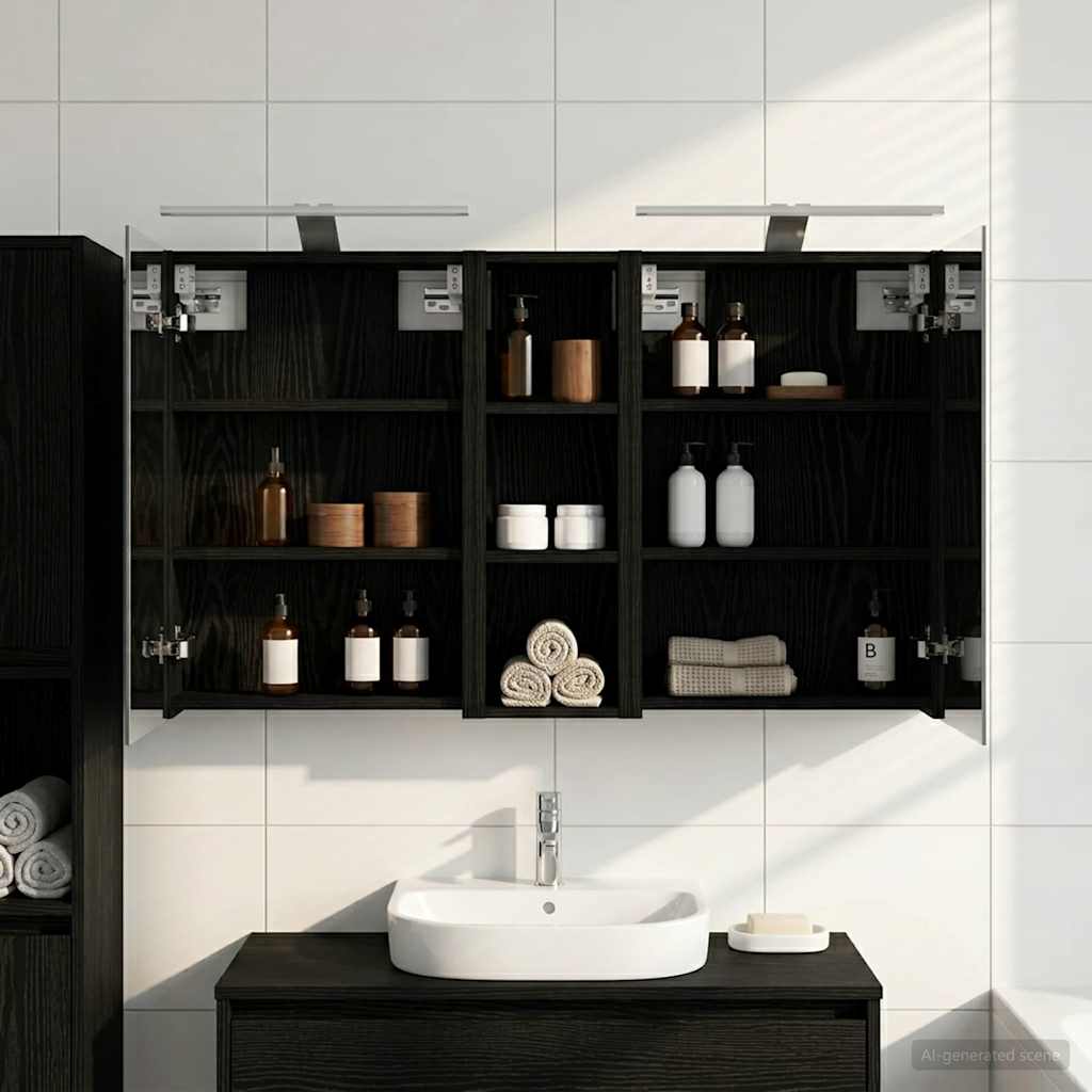 Badevrelsesskabst 3 stk. 100 x 10,5 x 60,5 cm Konstrueret tr