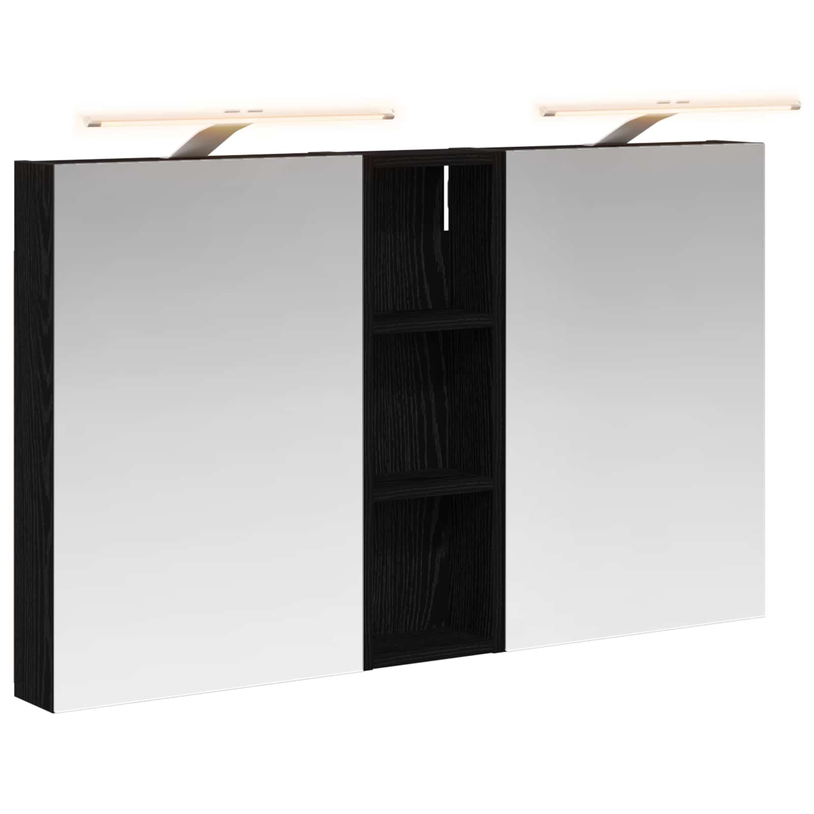Badeværelsesskabsæt 3 pcs 100 x 10,5 x 60,5 cm Konstrueret træ