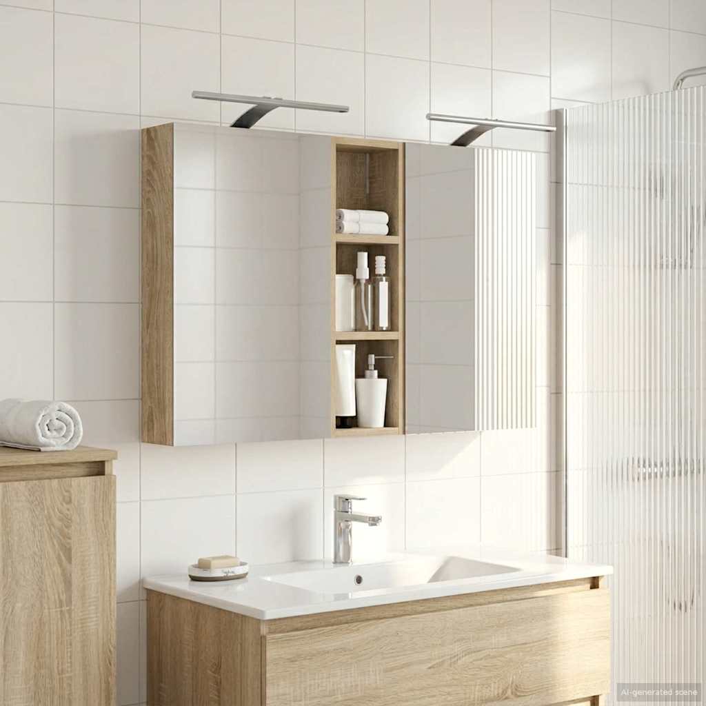Badevrelsesskabst 3 stk. 100 x 10,5 x 60,5 cm Konstrueret tr