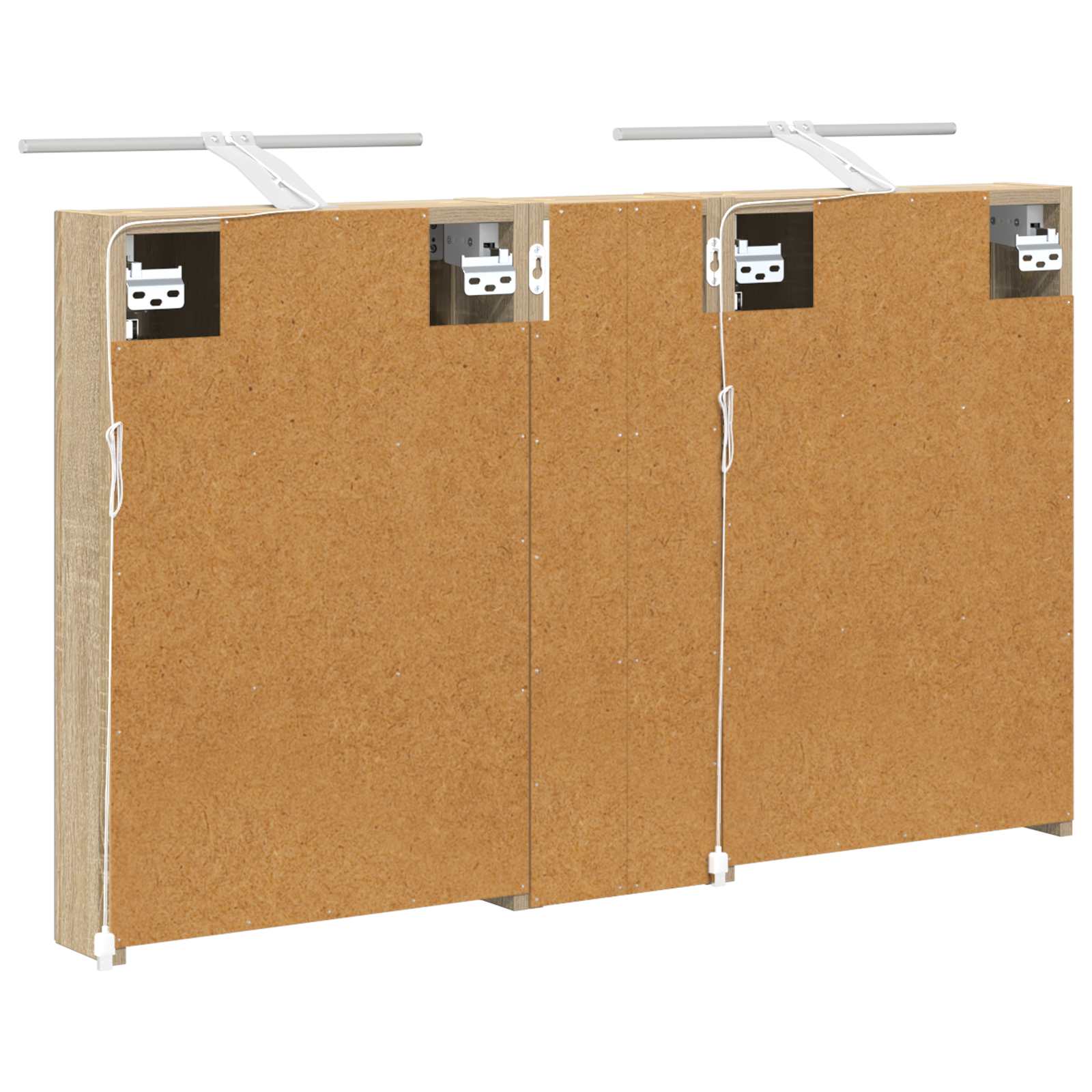 Badeværelsesskabsæt 3 pcs 100 x 10,5 x 60,5 cm Konstrueret træ