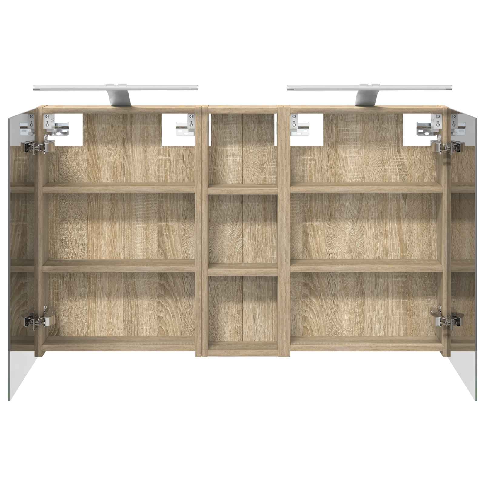 Badeværelsesskabsæt 3 pcs 100 x 10,5 x 60,5 cm Konstrueret træ