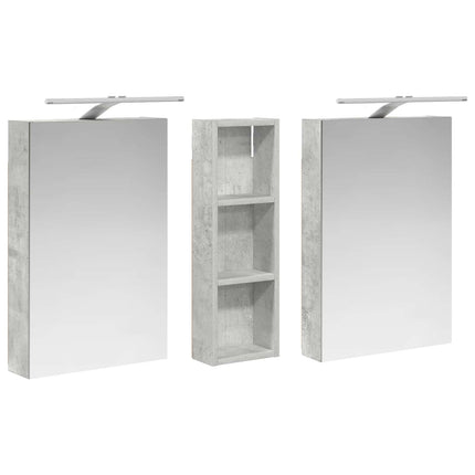Badeværelsesskabsæt 3 stk. 100 x 10,5 x 60,5 cm Konstrueret træ