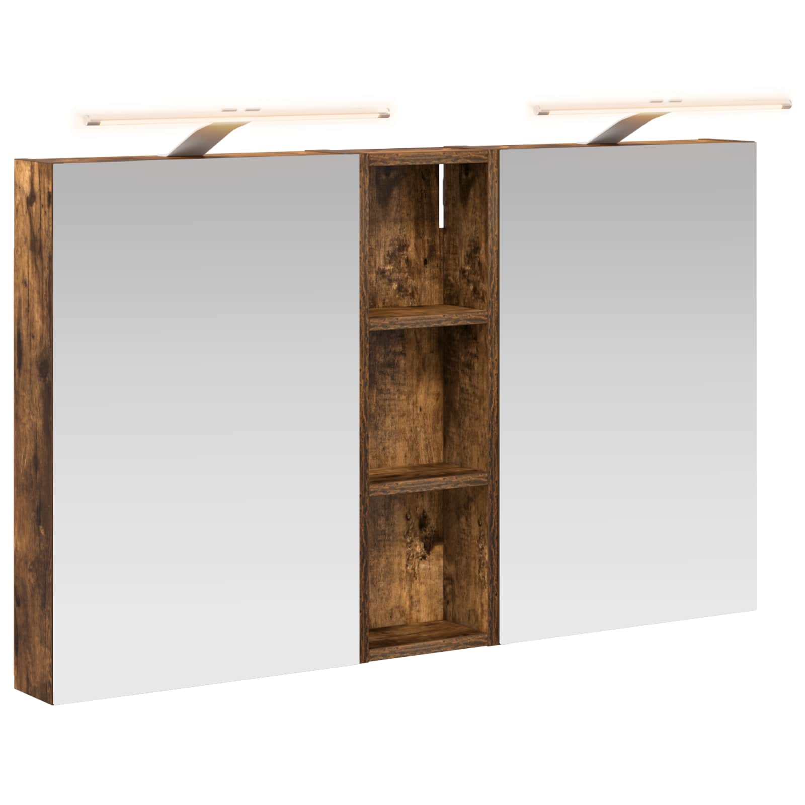 Badeværelsesskabsæt 3 pcs 100 x 10,5 x 60,5 cm Konstrueret træ