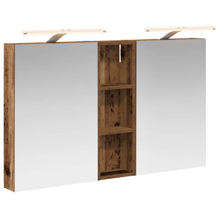 Badeværelsesskabsæt 3 stk. 100 x 10,5 x 60,5 cm Konstrueret træ