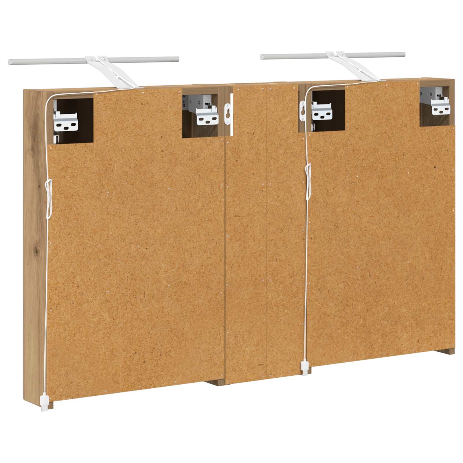 Badeværelsesskabsæt 3 pcs 100 x 10,5 x 60,5 cm Konstrueret træ