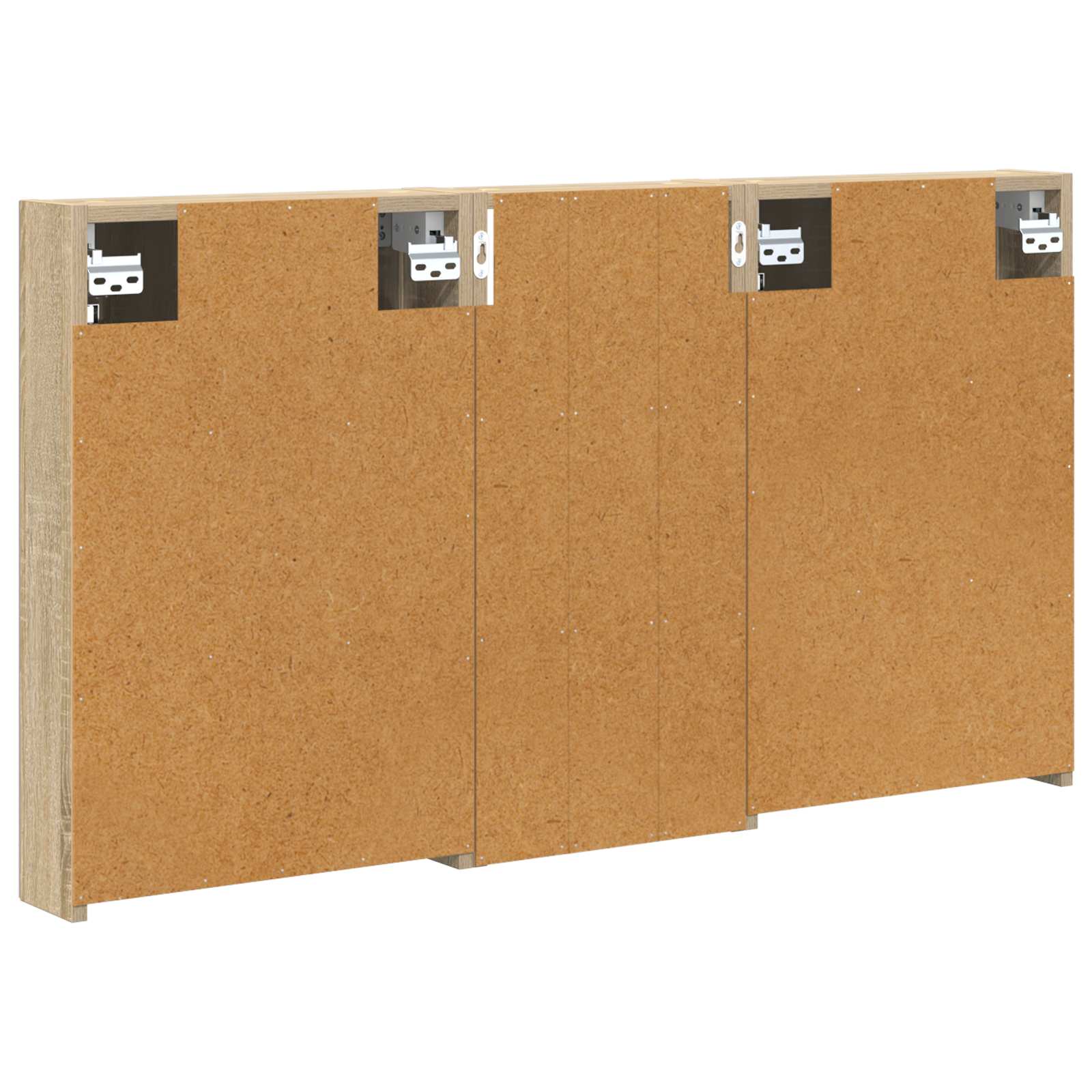 Badeværelsesskabsæt 3 pcs 110 x 10,5 x 60,5 cm Konstrueret træ