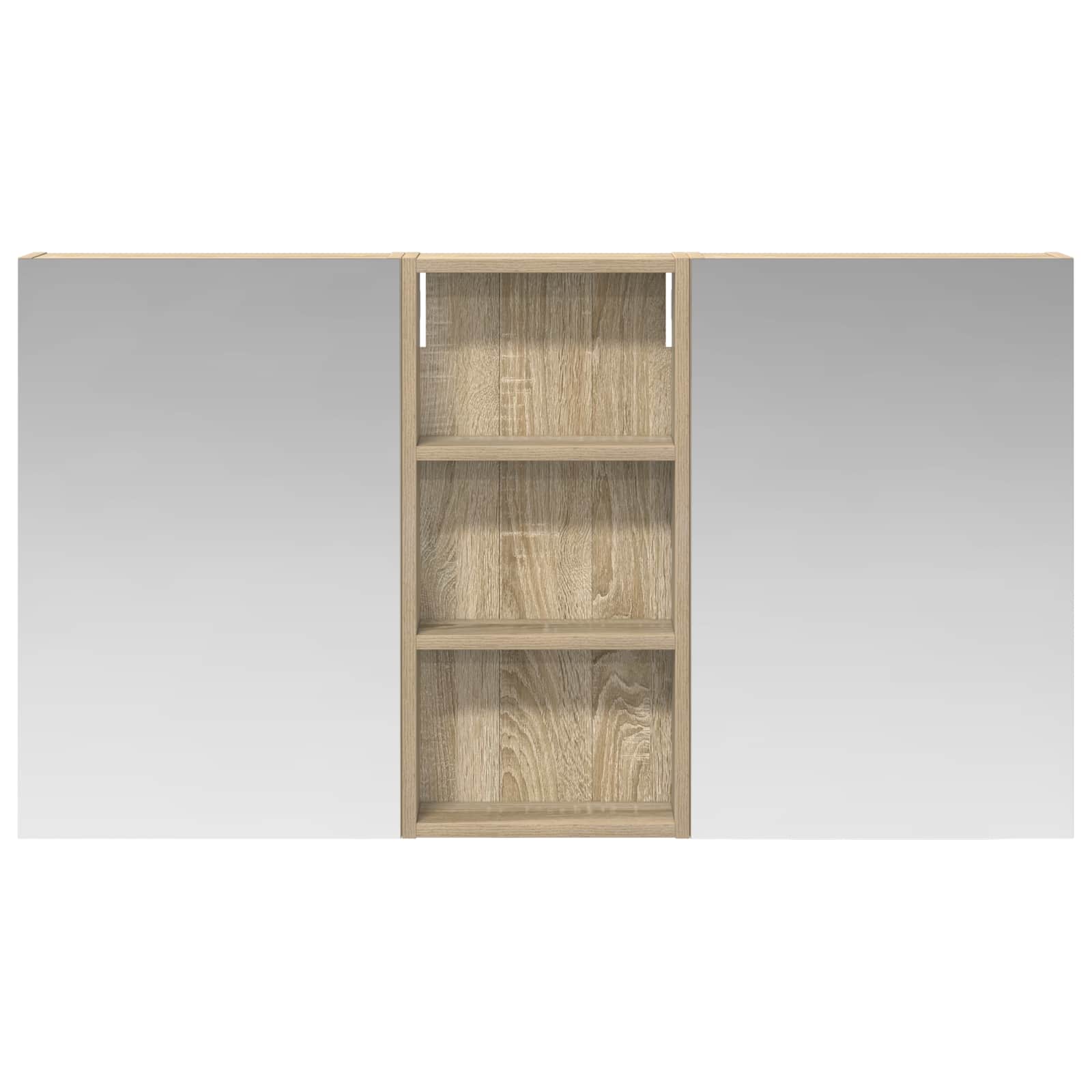 Badeværelsesskabsæt 3 pcs 110 x 10,5 x 60,5 cm Konstrueret træ