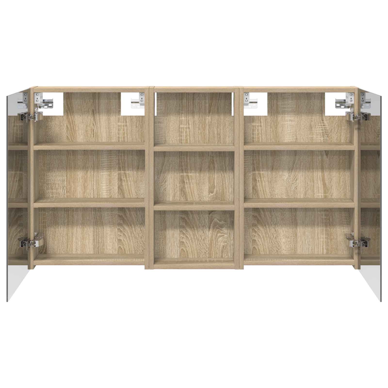 Badeværelsesskabsæt 3 pcs 110 x 10,5 x 60,5 cm Konstrueret træ