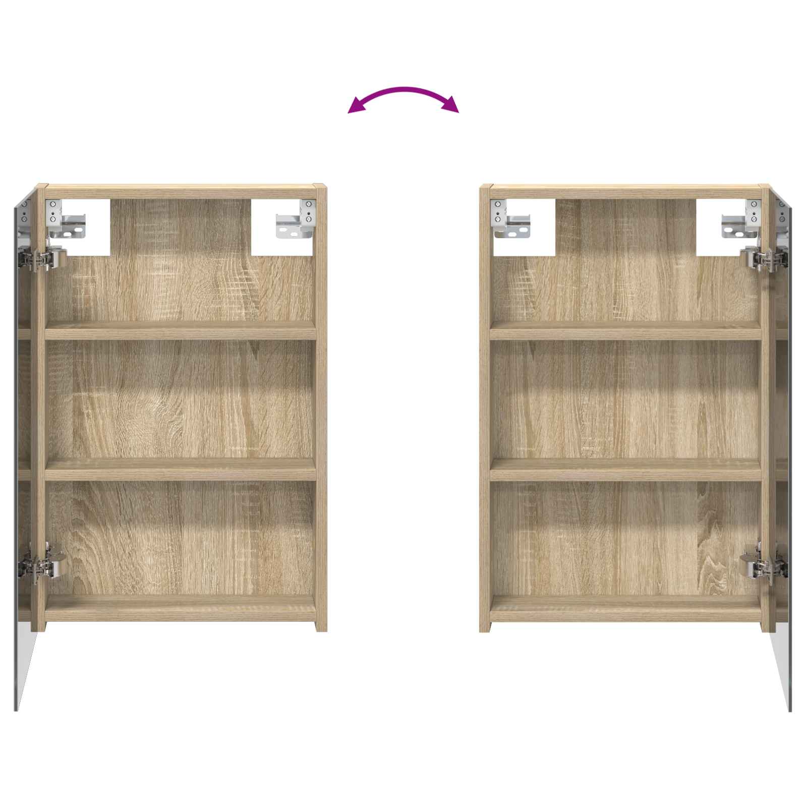 Badeværelsesskabsæt 3 pcs 110 x 10,5 x 60,5 cm Konstrueret træ