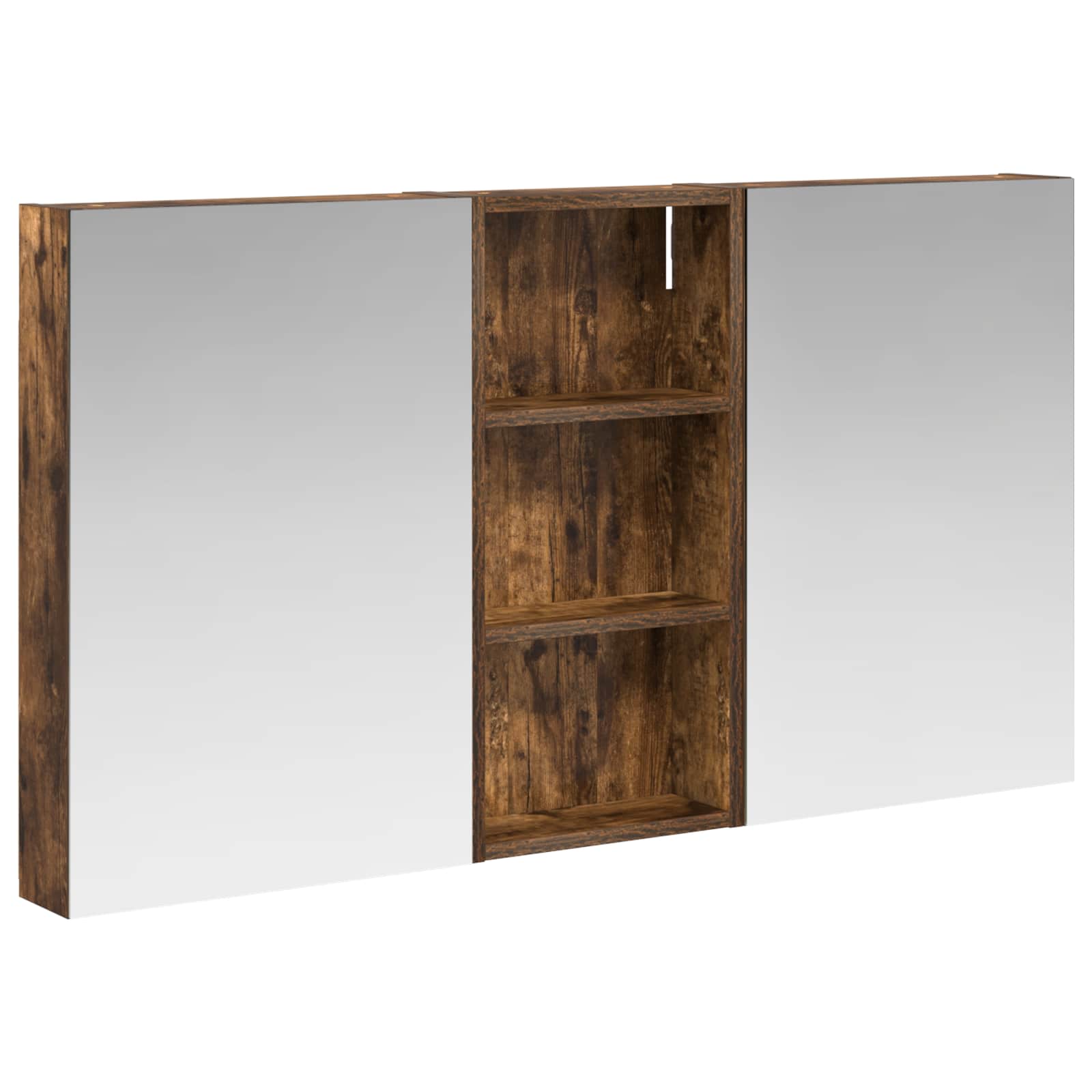 Badeværelsesskabsæt 3 pcs 110 x 10,5 x 60,5 cm Konstrueret træ
