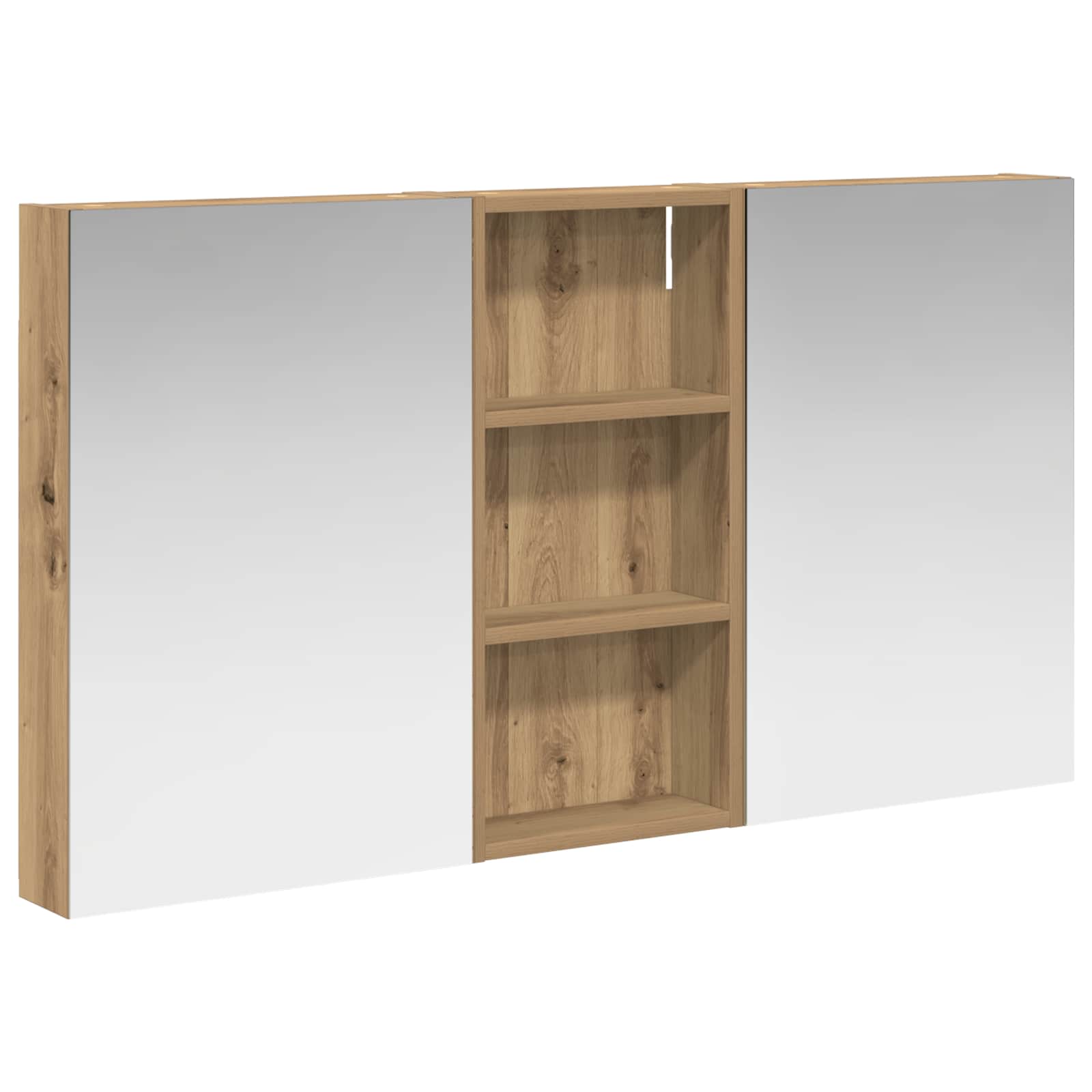 Badeværelsesskabsæt 3 pcs 110 x 10,5 x 60,5 cm Konstrueret træ
