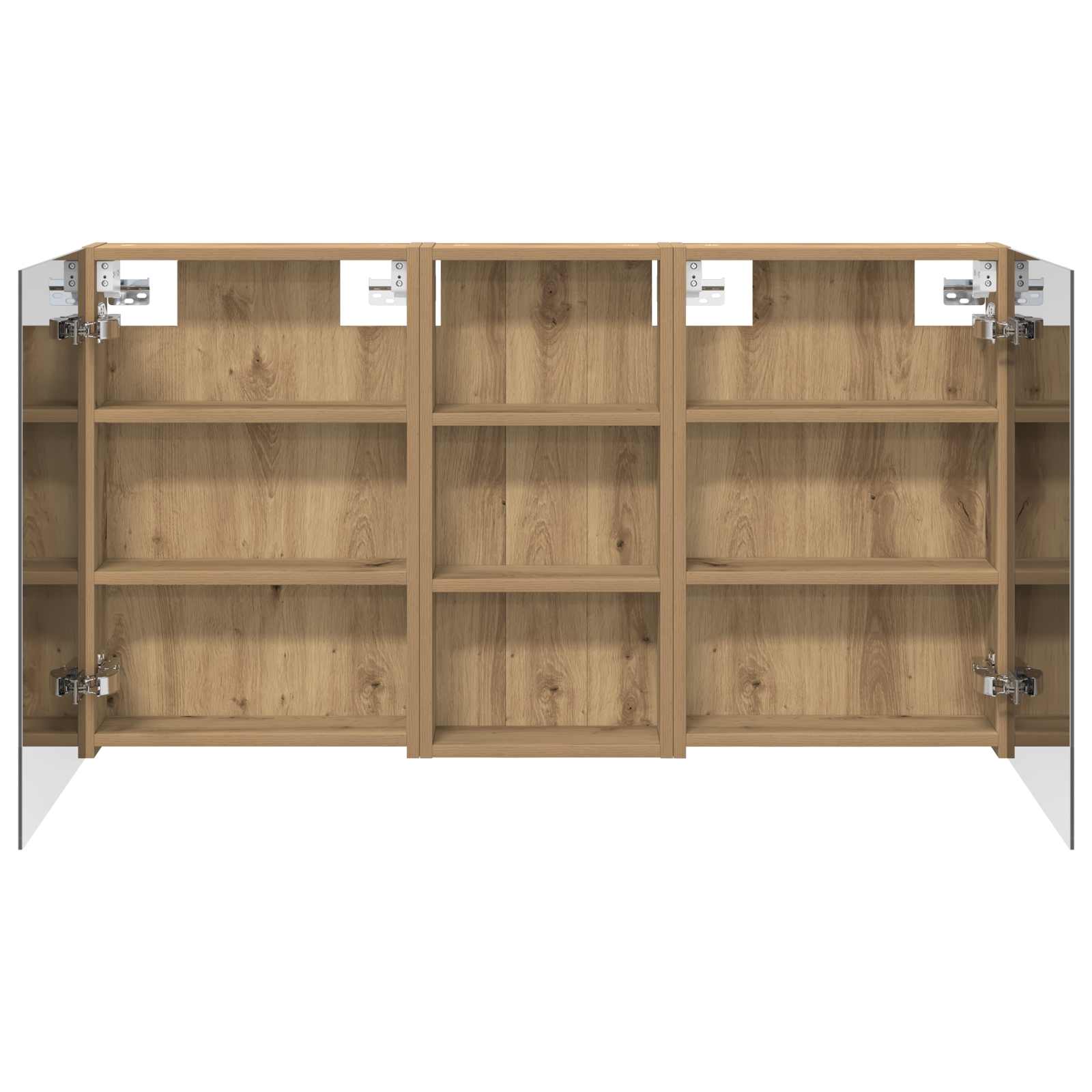 Badeværelsesskabsæt 3 pcs 110 x 10,5 x 60,5 cm Konstrueret træ