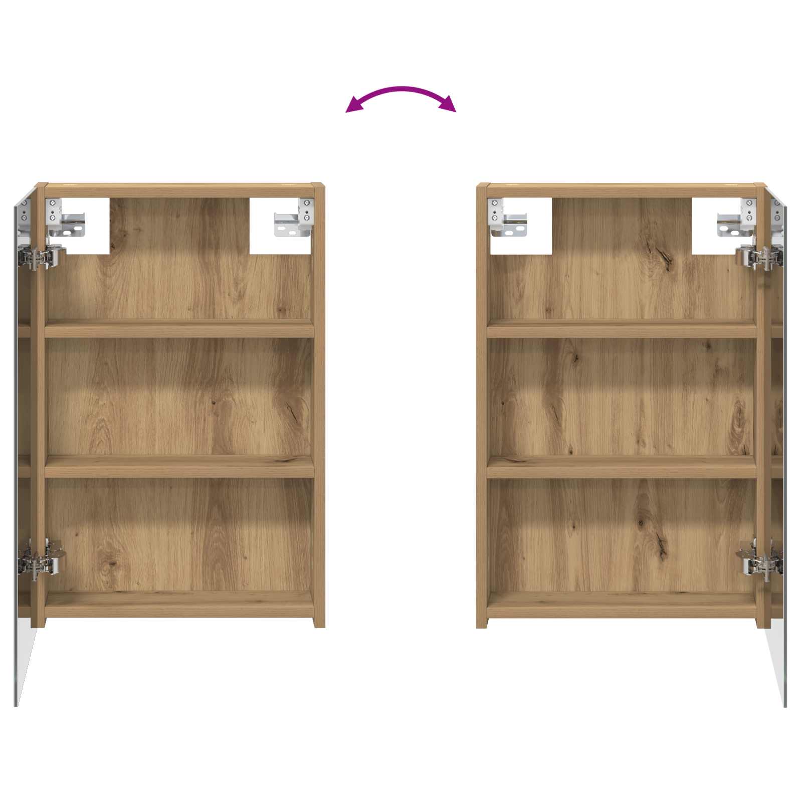 Badeværelsesskabsæt 3 pcs 110 x 10,5 x 60,5 cm Konstrueret træ