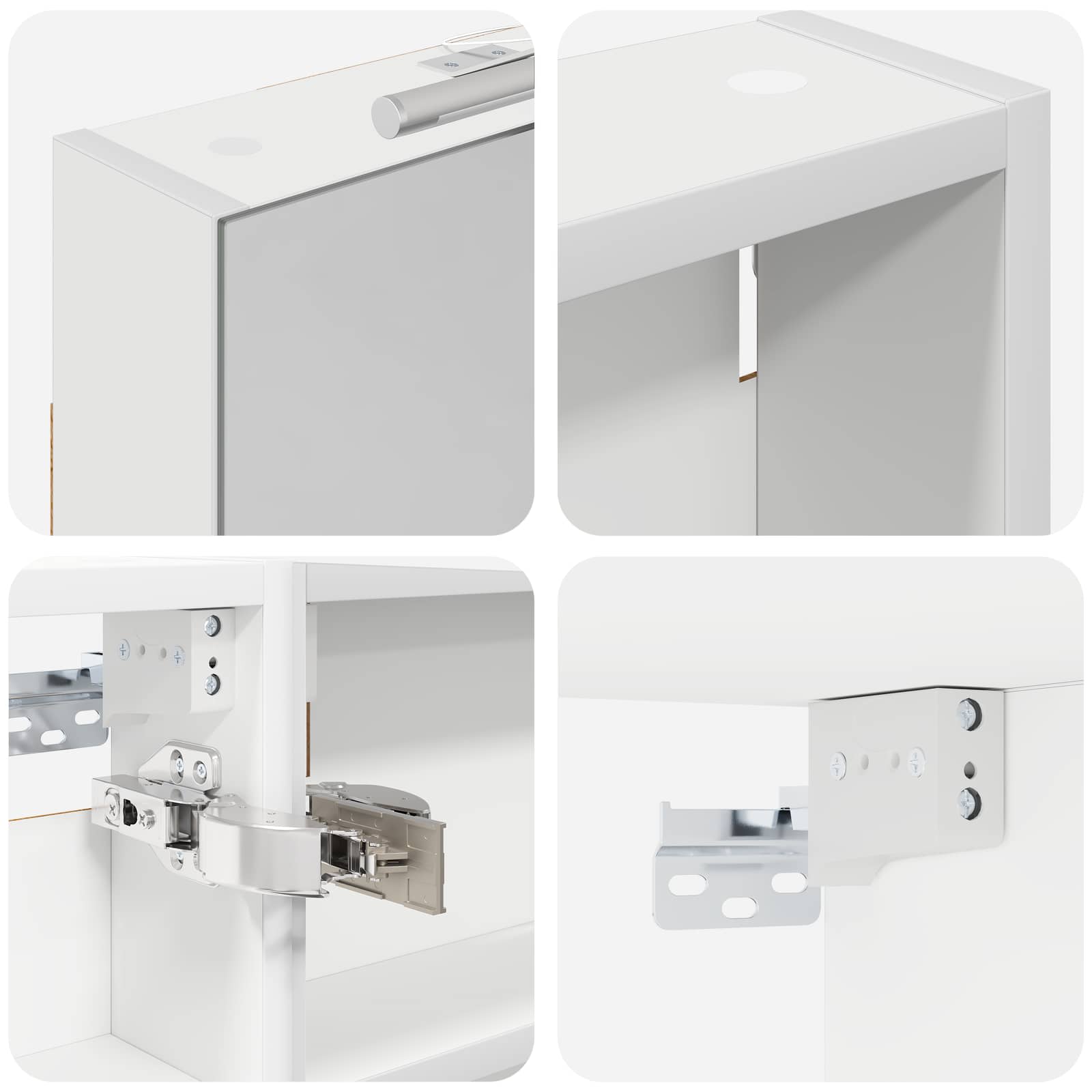 Badeværelsesskabsæt 3 pcs 110 x 10,5 x 60,5 cm Konstrueret træ