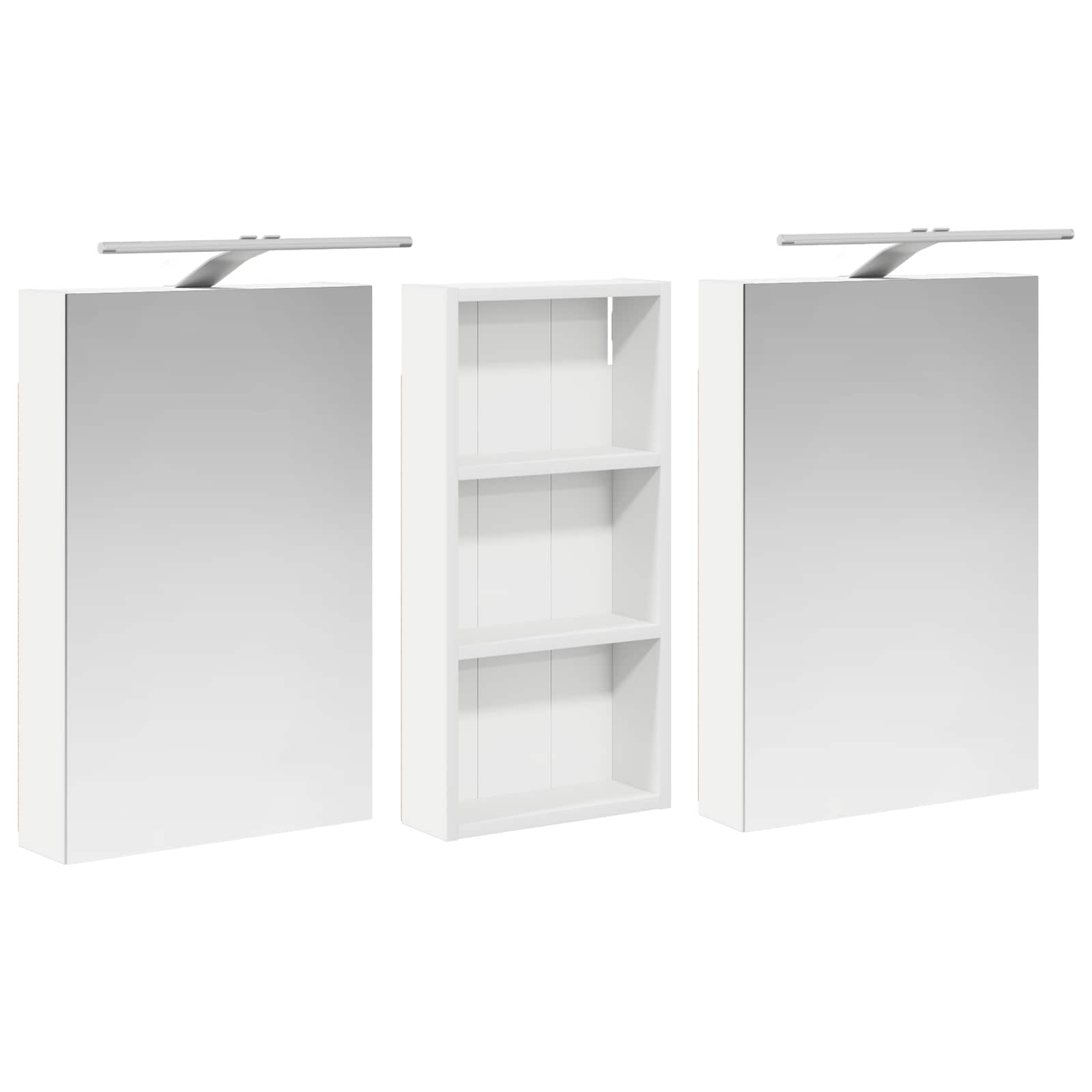 Badeværelsesskabsæt 3 pcs 110 x 10,5 x 60,5 cm Konstrueret træ