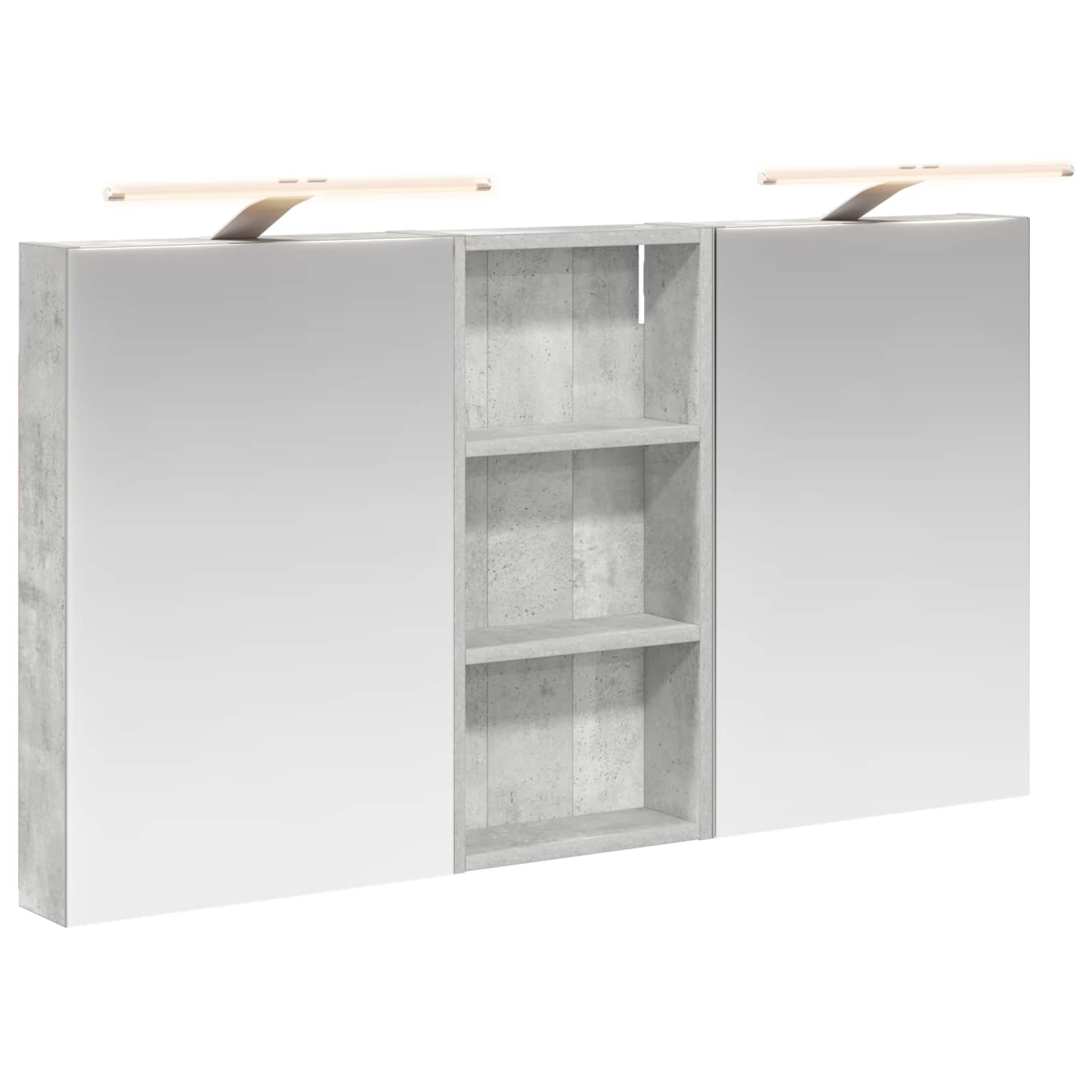 Badeværelsesskabsæt 3 pcs 110 x 10,5 x 60,5 cm Konstrueret træ