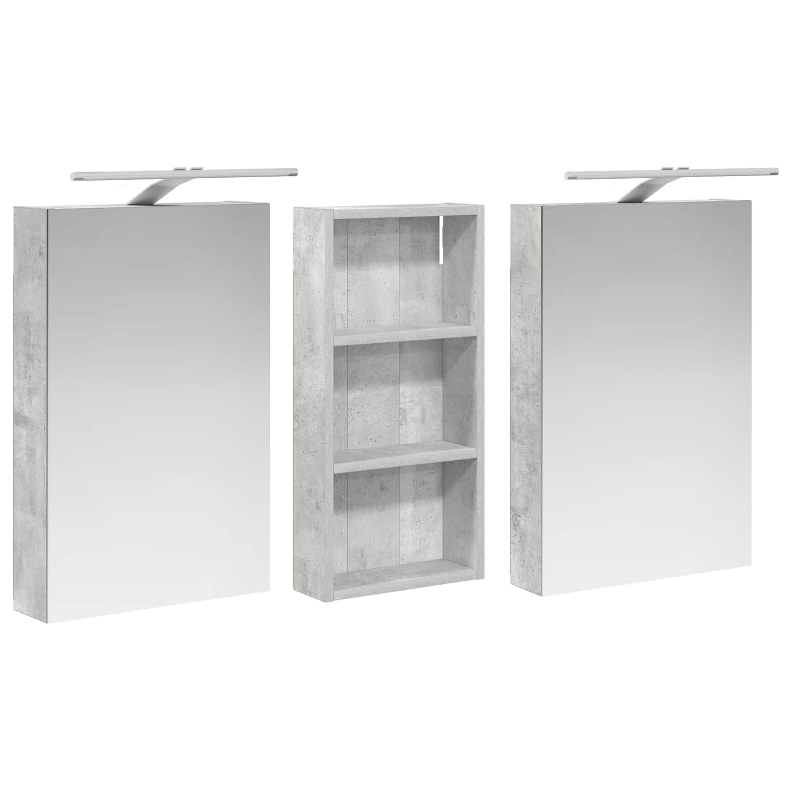 Badeværelsesskabsæt 3 pcs 110 x 10,5 x 60,5 cm Konstrueret træ