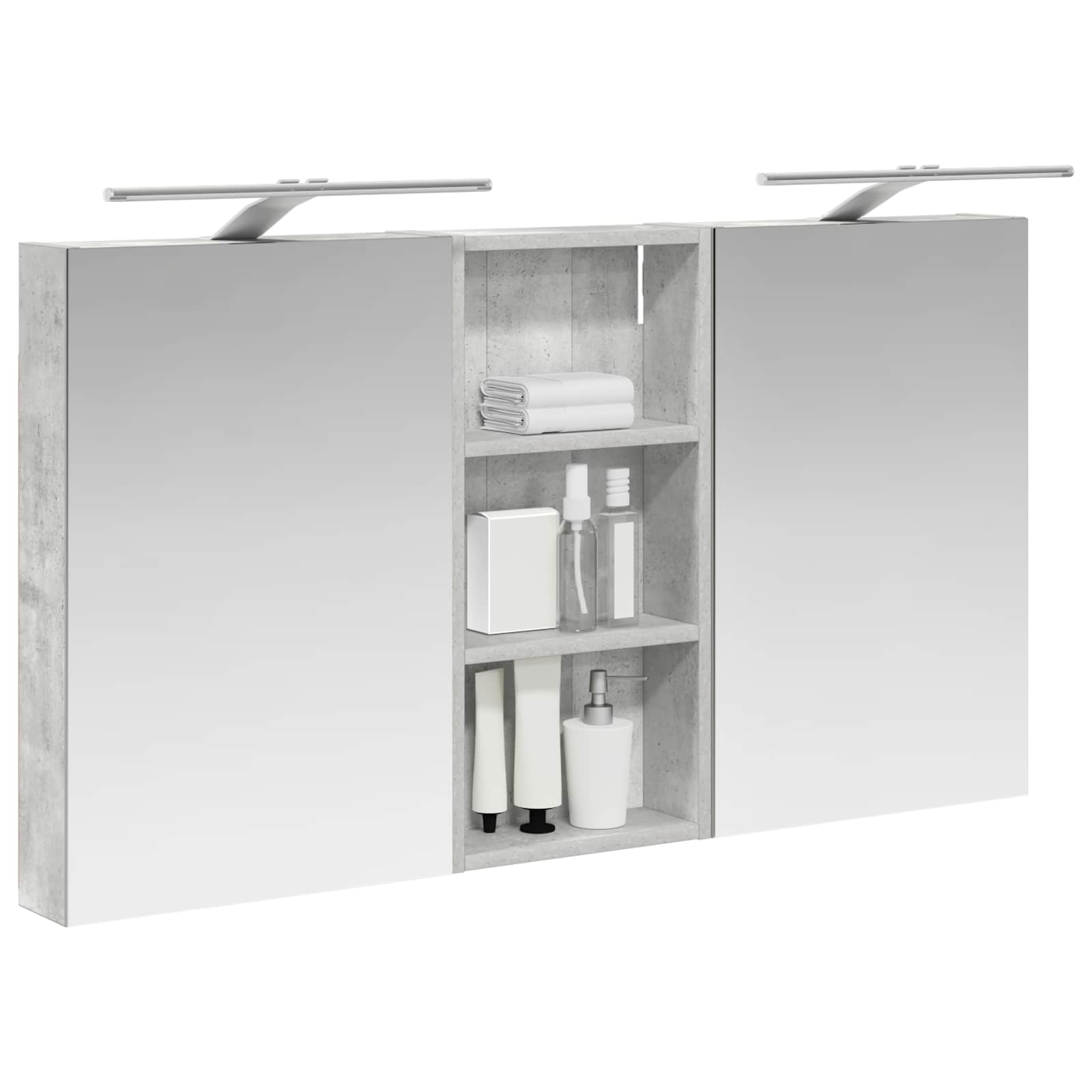Badeværelsesskabsæt 3 pcs 110 x 10,5 x 60,5 cm Konstrueret træ