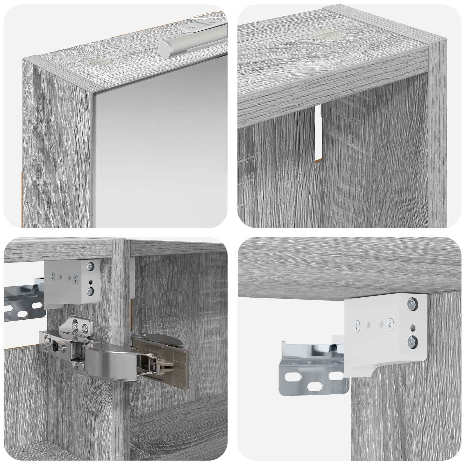 Badeværelsesskabsæt 3 pcs 110 x 10,5 x 60,5 cm Konstrueret træ