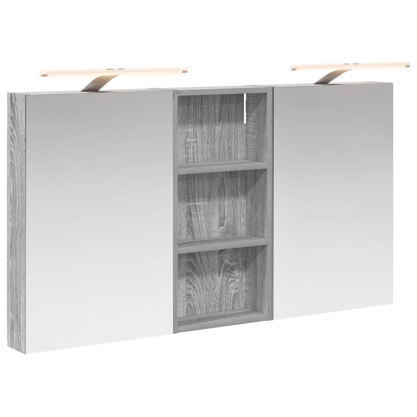 Badeværelsesskabsæt 3 pcs 110 x 10,5 x 60,5 cm Konstrueret træ