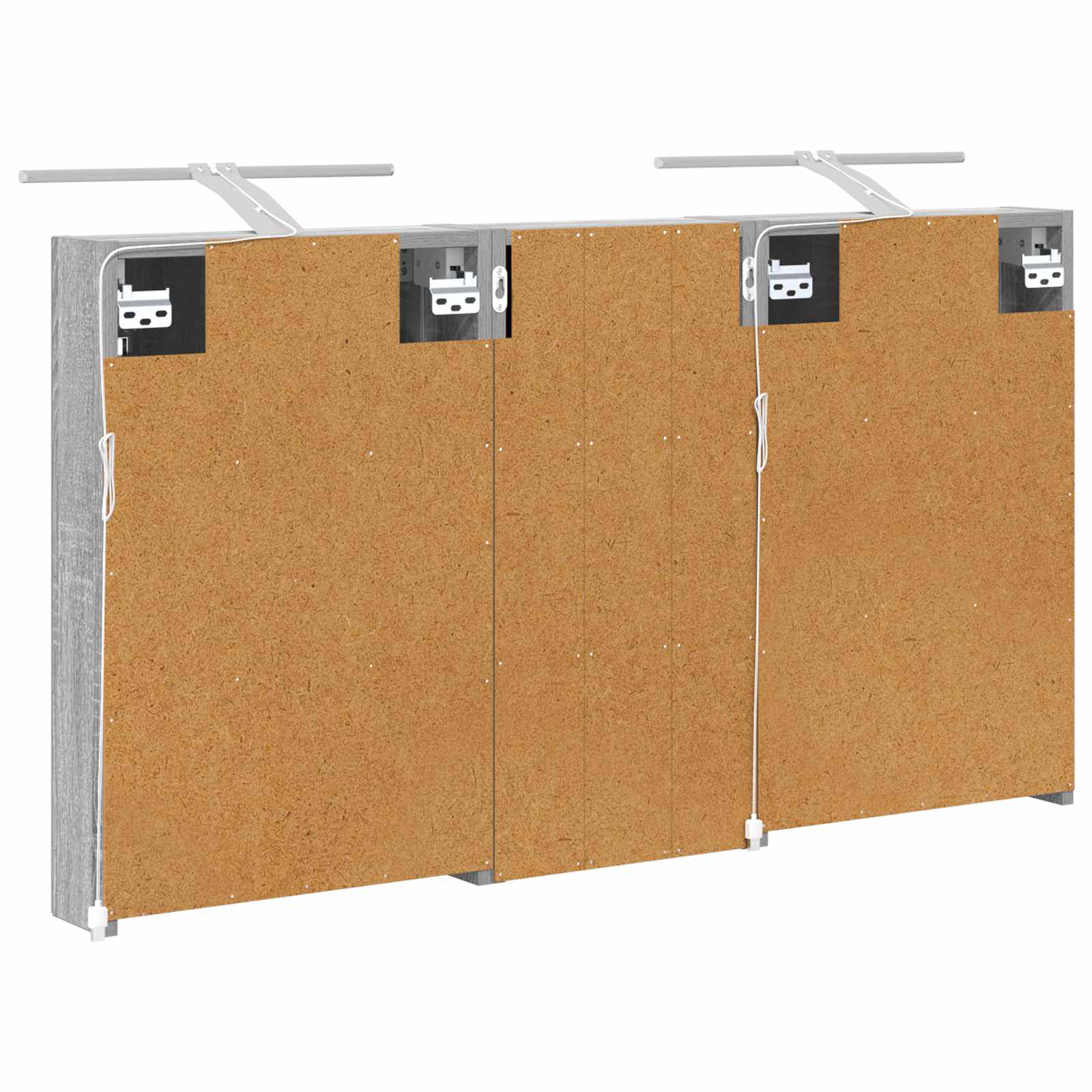 Badeværelsesskabsæt 3 pcs 110 x 10,5 x 60,5 cm Konstrueret træ