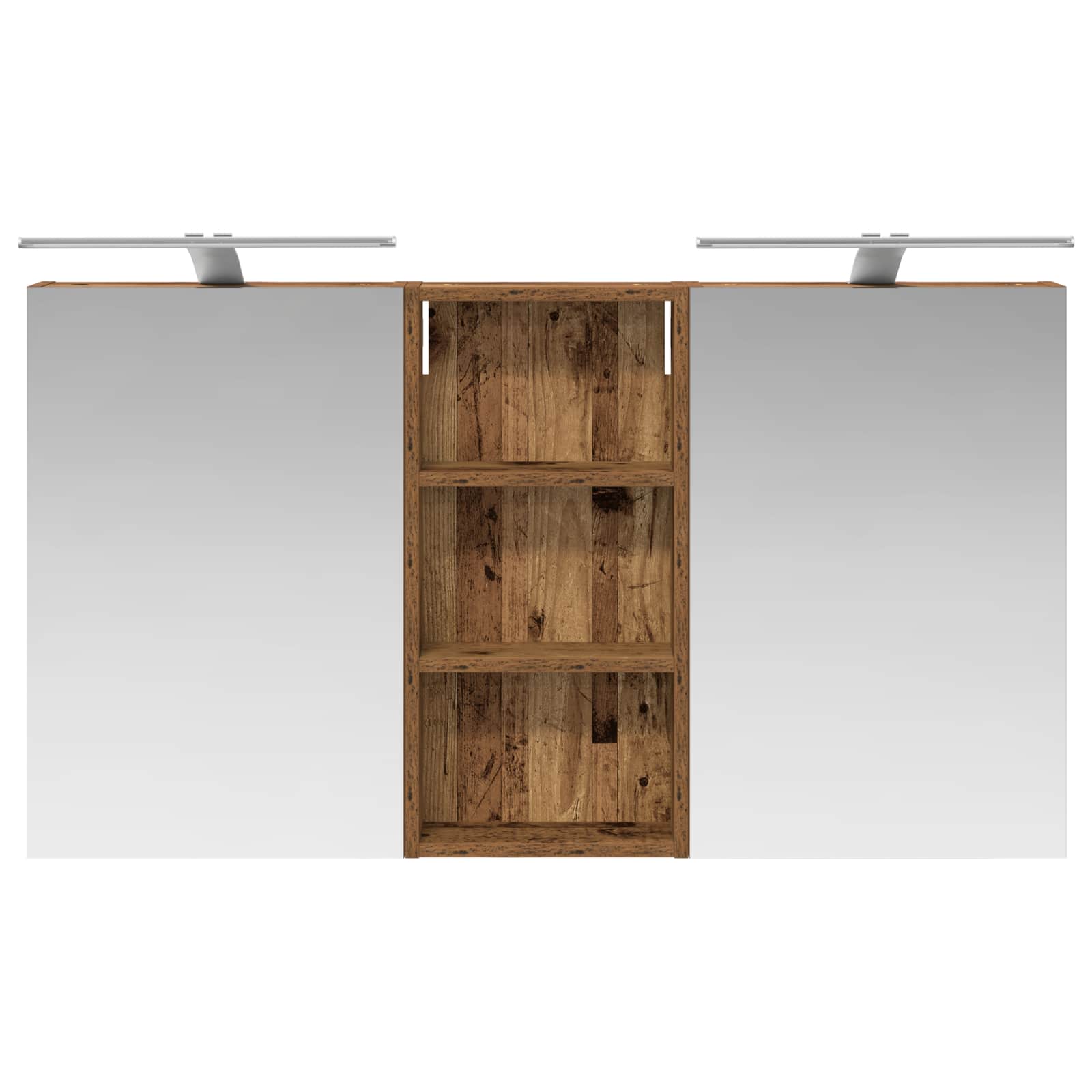 Badeværelsesskabsæt 3 pcs 110 x 10,5 x 60,5 cm Konstrueret træ