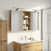 Badeværelsesskabsæt 3 pcs 110 x 10,5 x 60,5 cm Konstrueret træ