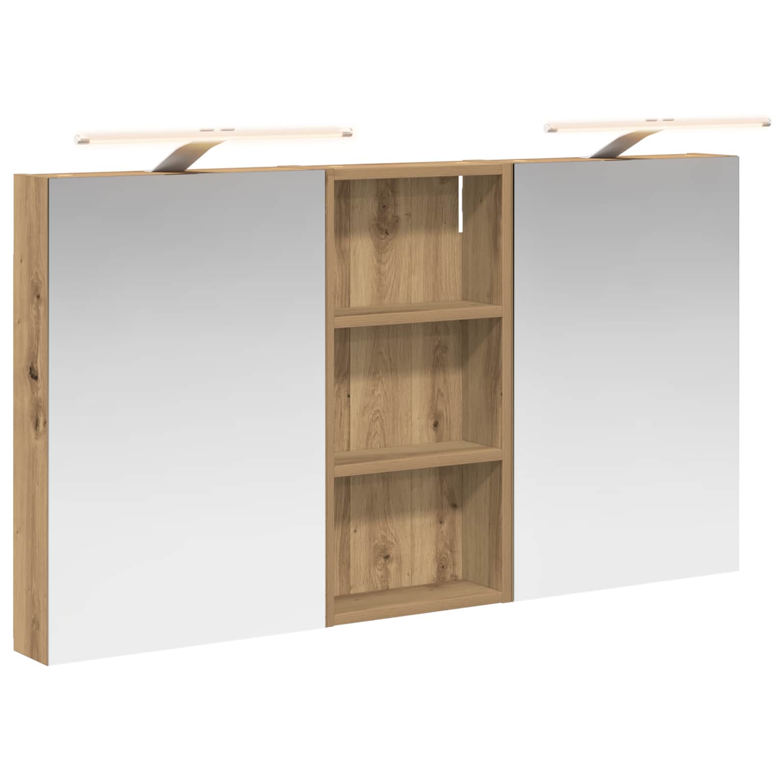 Badeværelsesskabsæt 3 pcs 110 x 10,5 x 60,5 cm Konstrueret træ