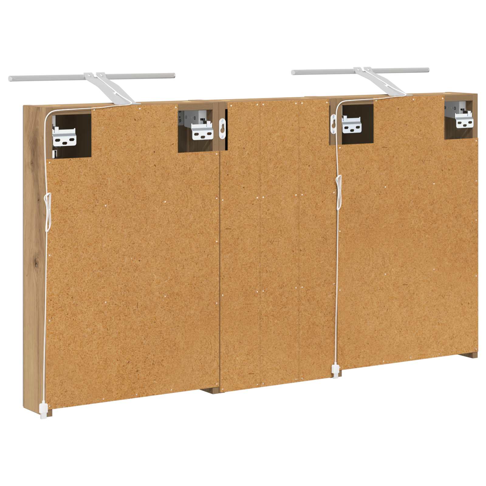 Badeværelsesskabsæt 3 pcs 110 x 10,5 x 60,5 cm Konstrueret træ