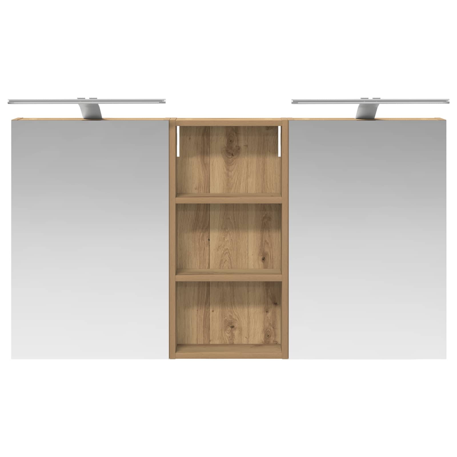 Badeværelsesskabsæt 3 pcs 110 x 10,5 x 60,5 cm Konstrueret træ