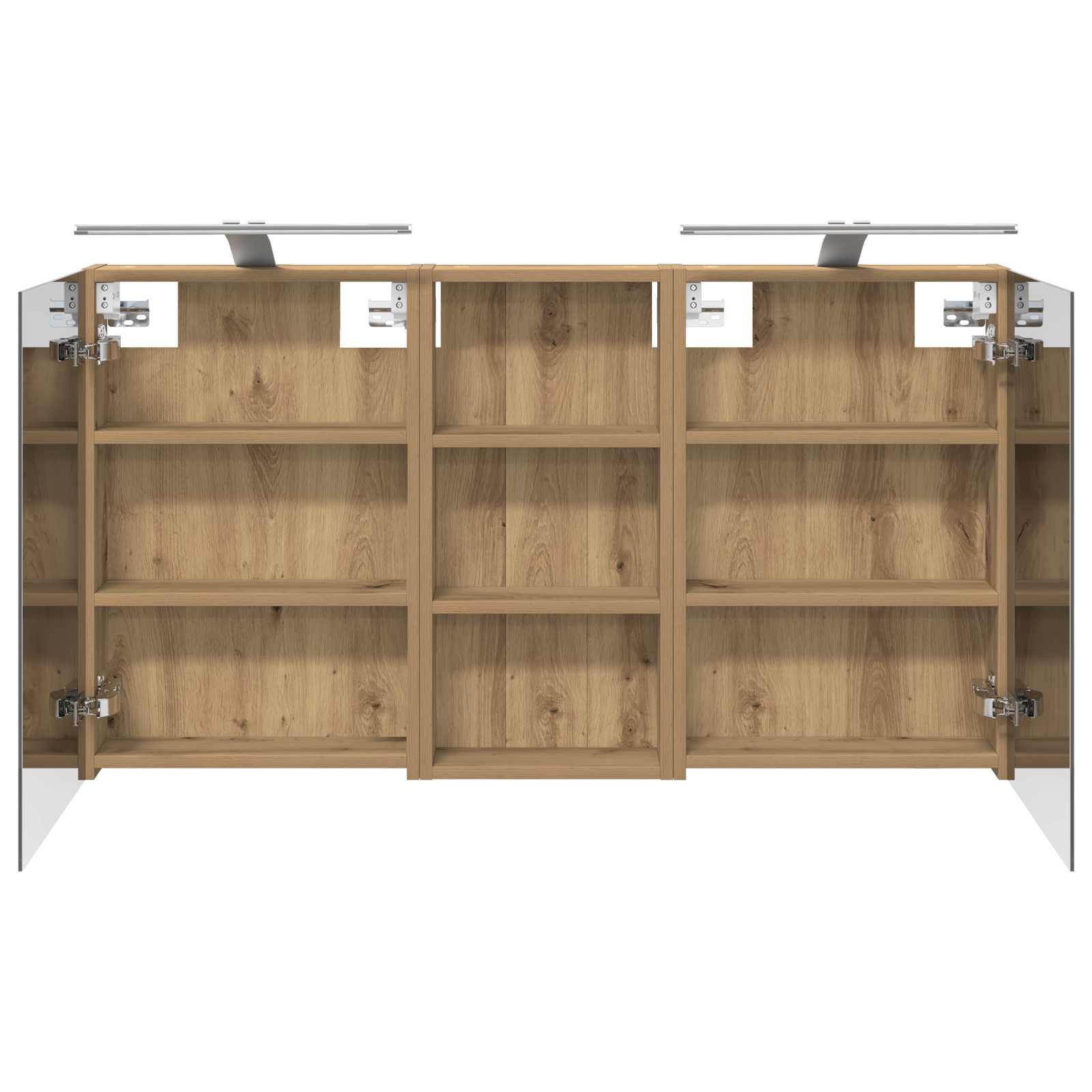 Badeværelsesskabsæt 3 pcs 110 x 10,5 x 60,5 cm Konstrueret træ