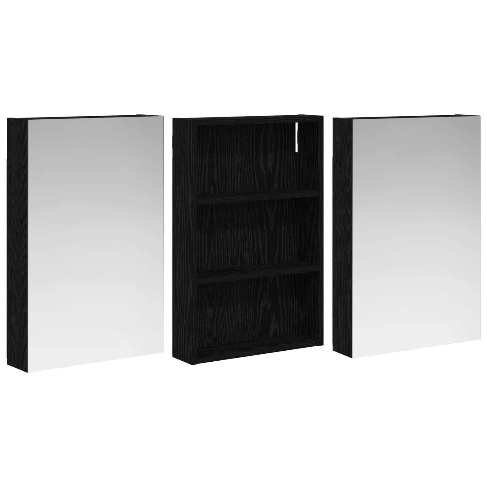 Badeværelsesskabsæt 3 pcs 120 x 10,5 x 60,5 cm Konstrueret træ