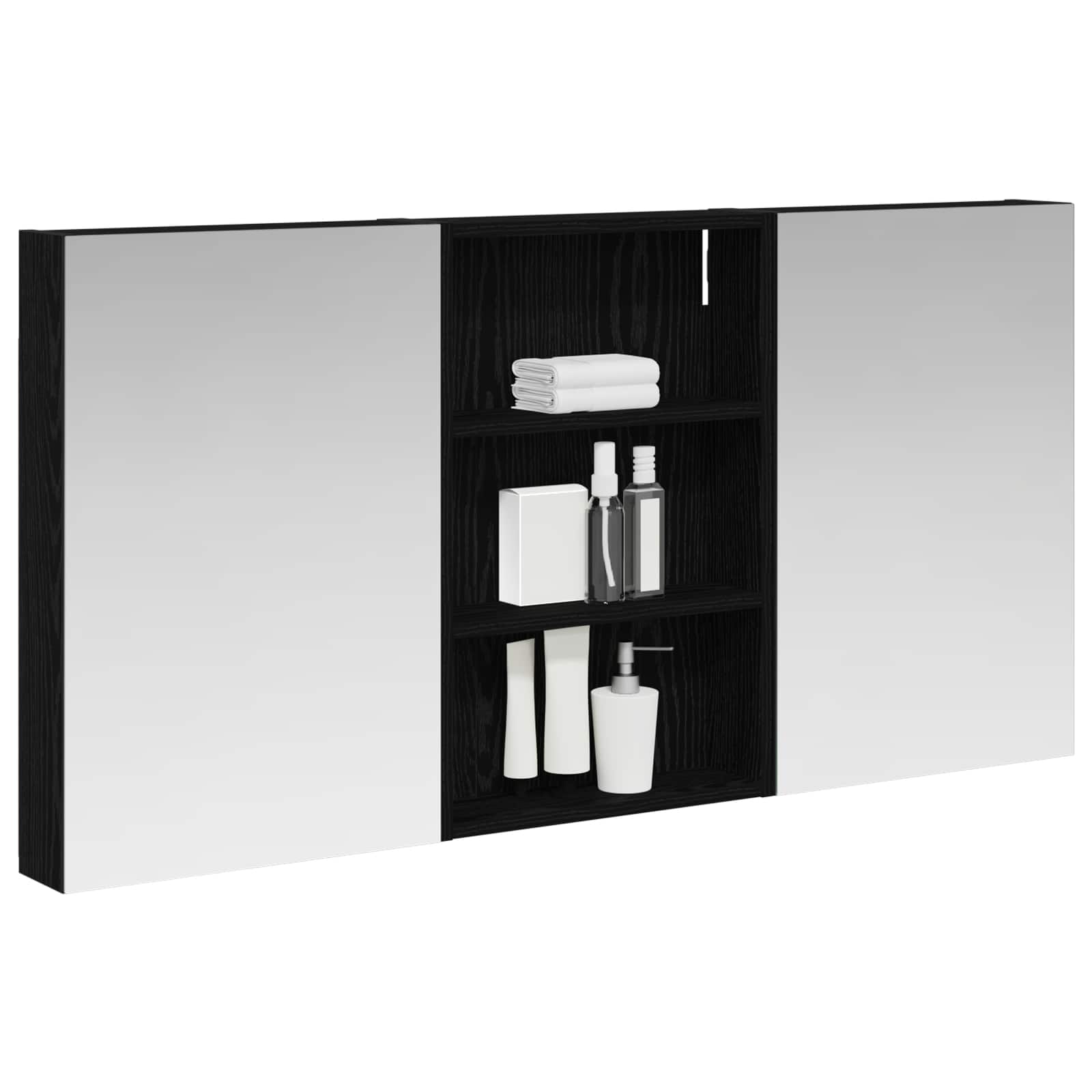 Badeværelsesskabsæt 3 pcs 120 x 10,5 x 60,5 cm Konstrueret træ