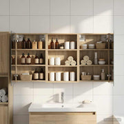 Badeværelsesskabsæt 3 pcs 120 x 10,5 x 60,5 cm Konstrueret træ
