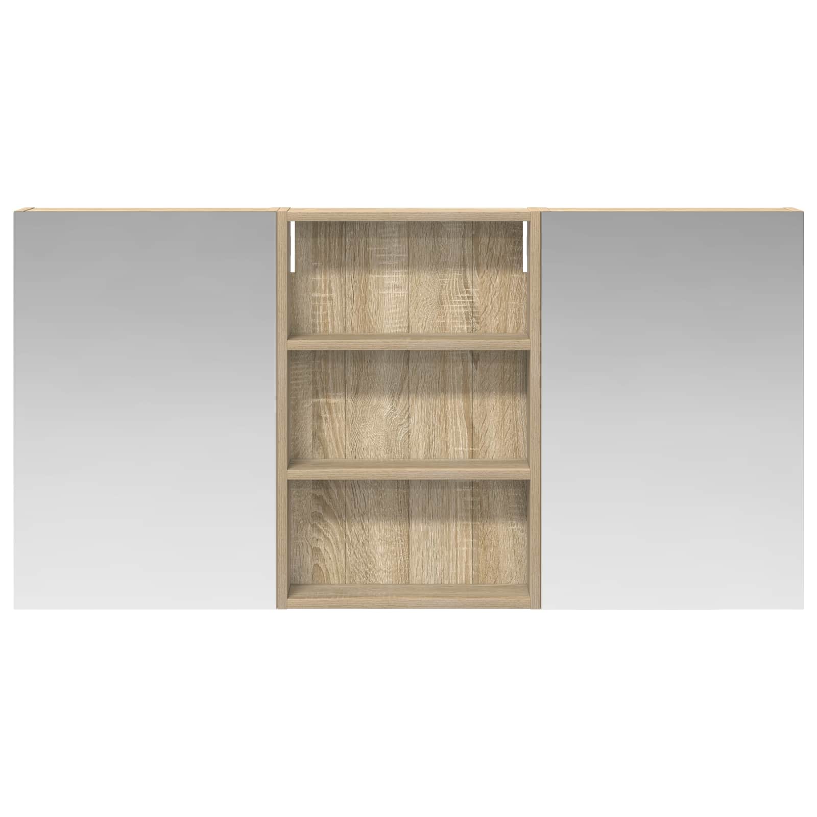 Badeværelsesskabsæt 3 pcs 120 x 10,5 x 60,5 cm Konstrueret træ
