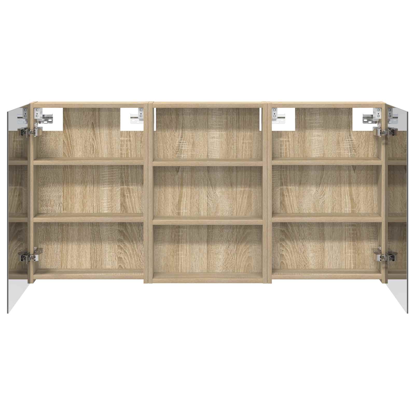 Badeværelsesskabsæt 3 pcs 120 x 10,5 x 60,5 cm Konstrueret træ