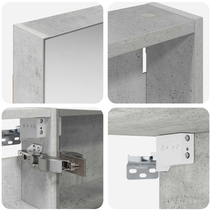 Badeværelsesskabsæt 3 stk. 120 x 10,5 x 60,5 cm Konstrueret træ