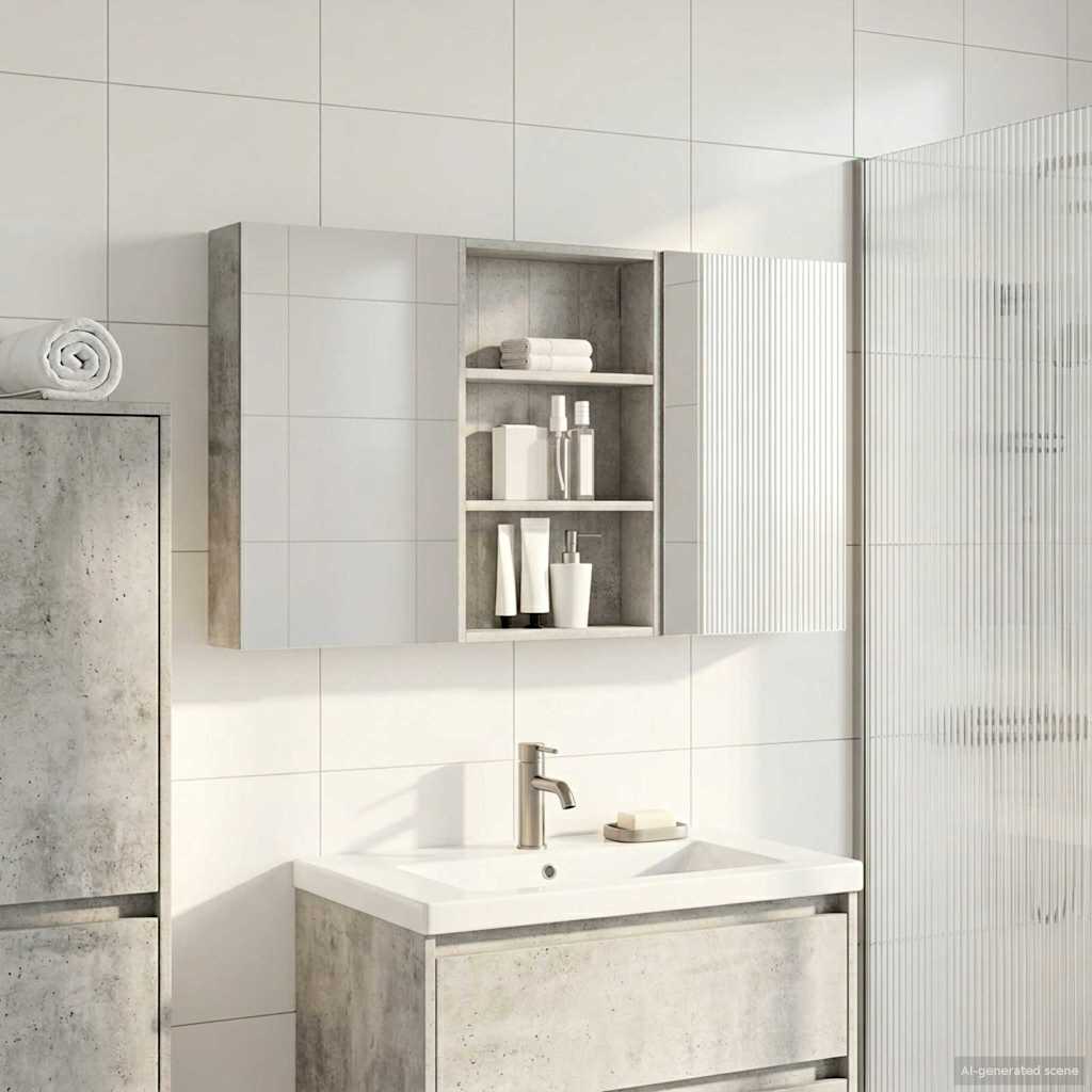 Badeværelsesskabsæt 3 pcs 120 x 10,5 x 60,5 cm Konstrueret træ