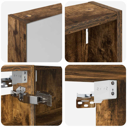 Badeværelsesskabsæt 3 stk. 120 x 10,5 x 60,5 cm Konstrueret træ