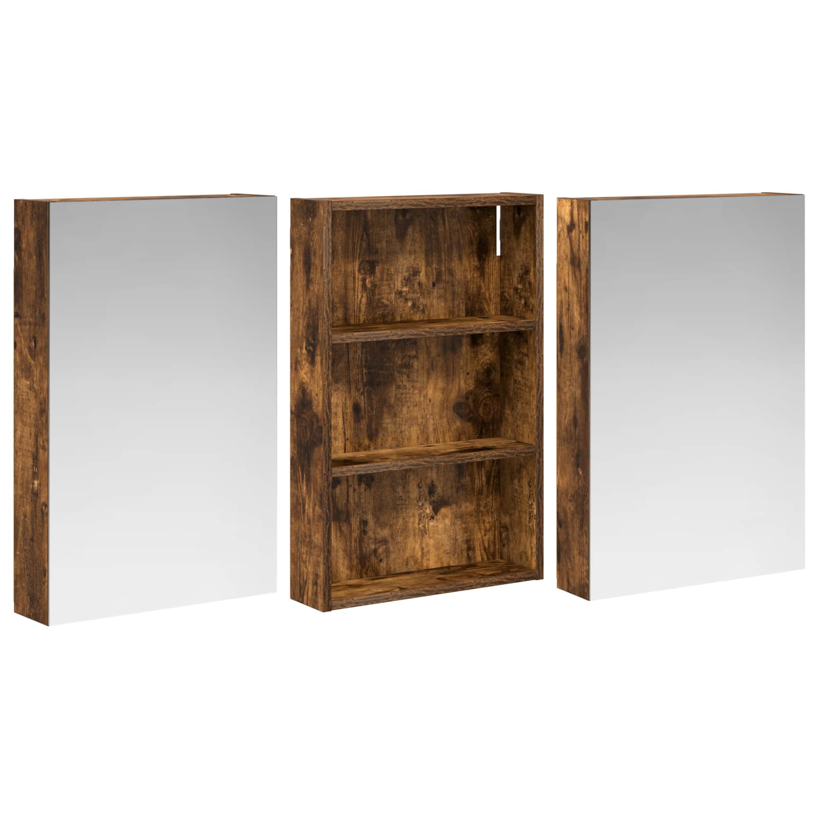 Badeværelsesskabsæt 3 pcs 120 x 10,5 x 60,5 cm Konstrueret træ