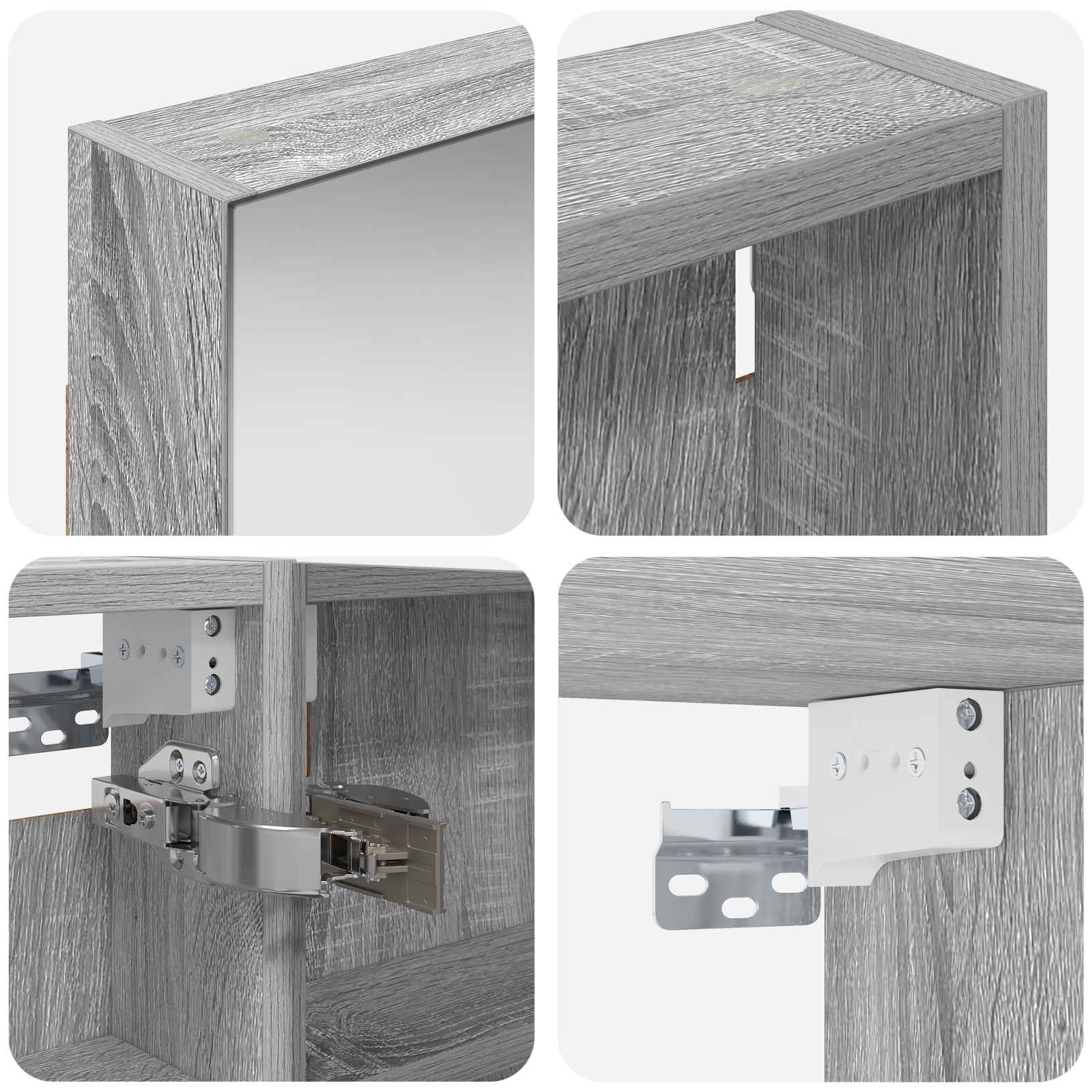 Badeværelsesskabsæt 3 pcs 120 x 10,5 x 60,5 cm Konstrueret træ