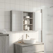 Badeværelsesskabsæt 3 pcs 120 x 10,5 x 60,5 cm Konstrueret træ