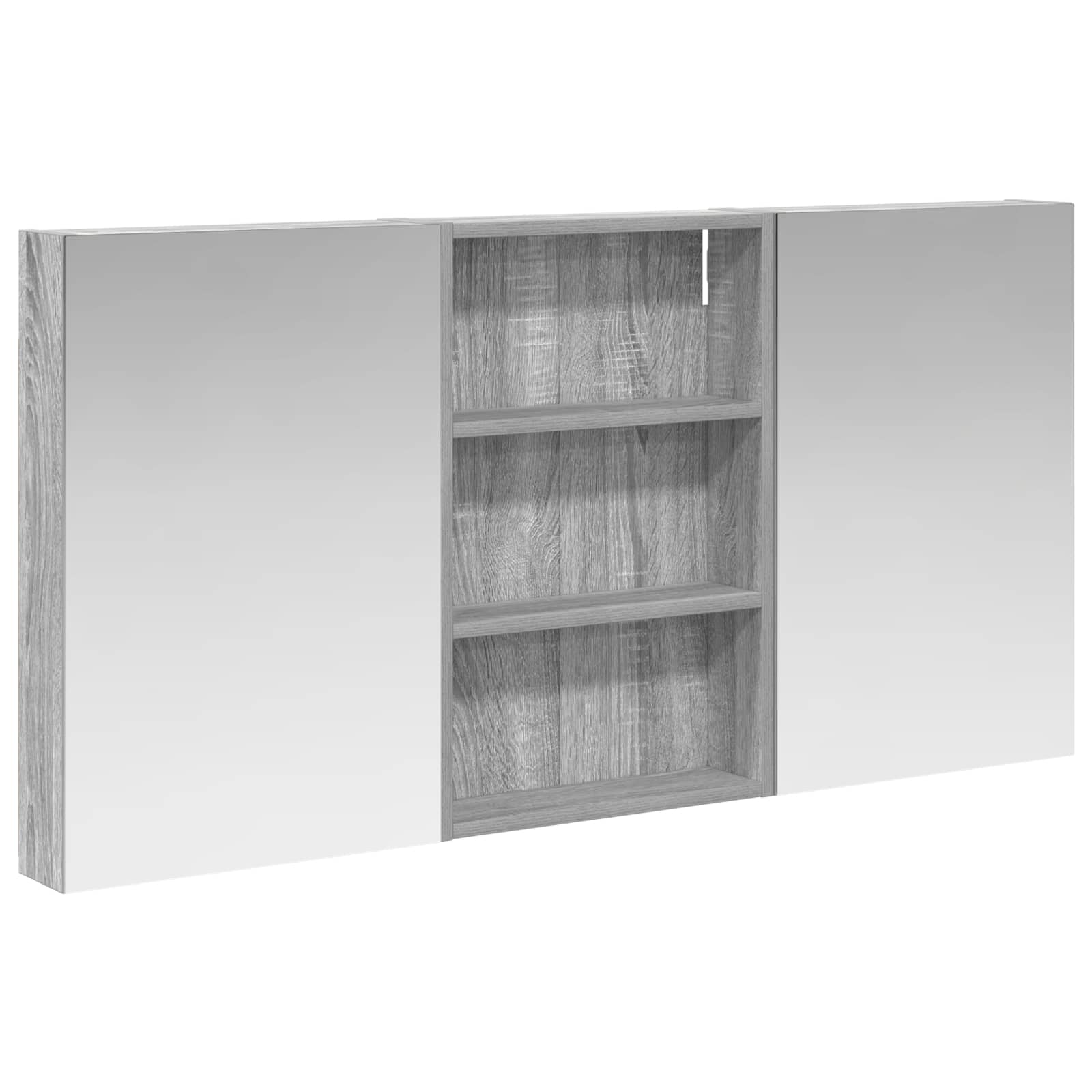 Badeværelsesskabsæt 3 pcs 120 x 10,5 x 60,5 cm Konstrueret træ
