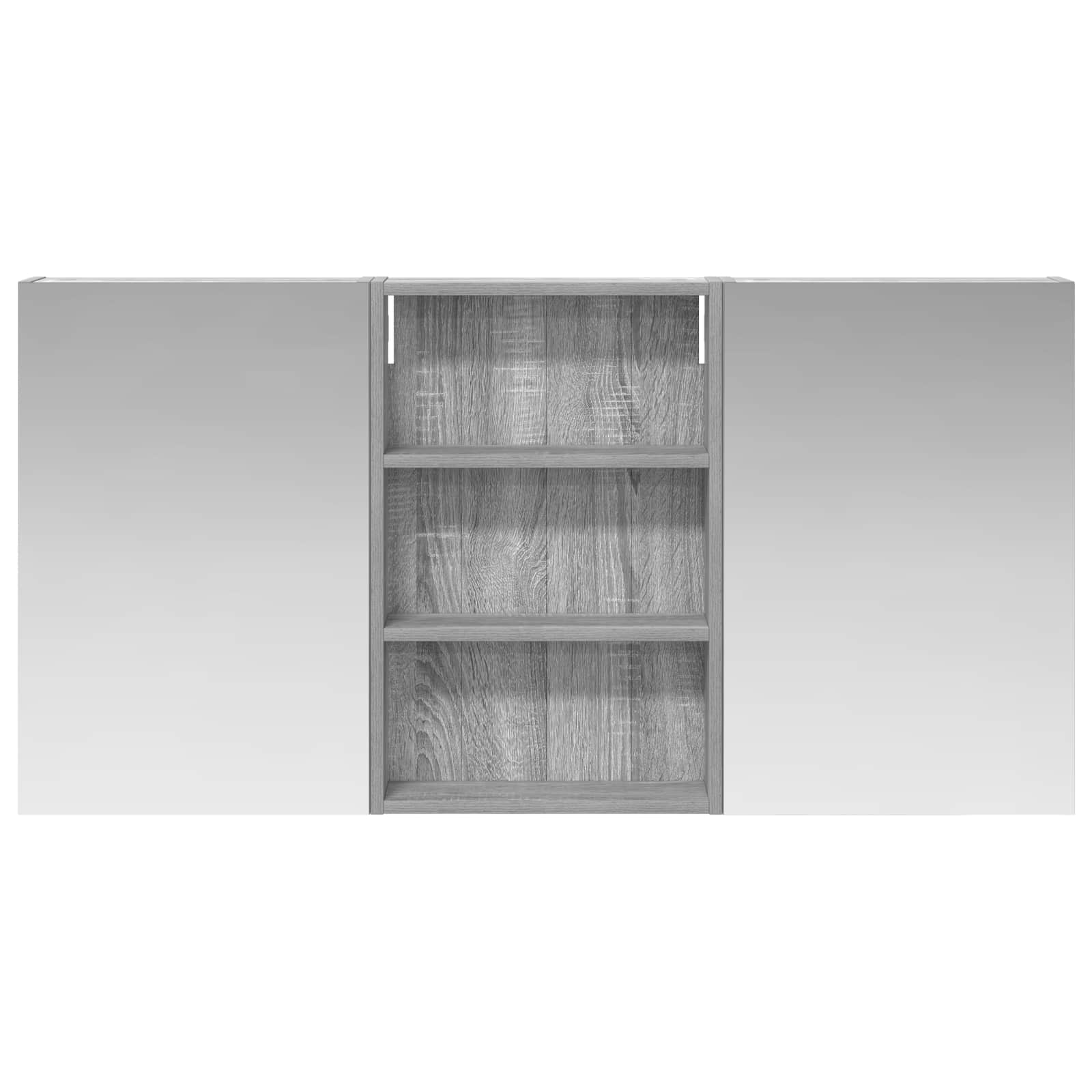 Badeværelsesskabsæt 3 pcs 120 x 10,5 x 60,5 cm Konstrueret træ