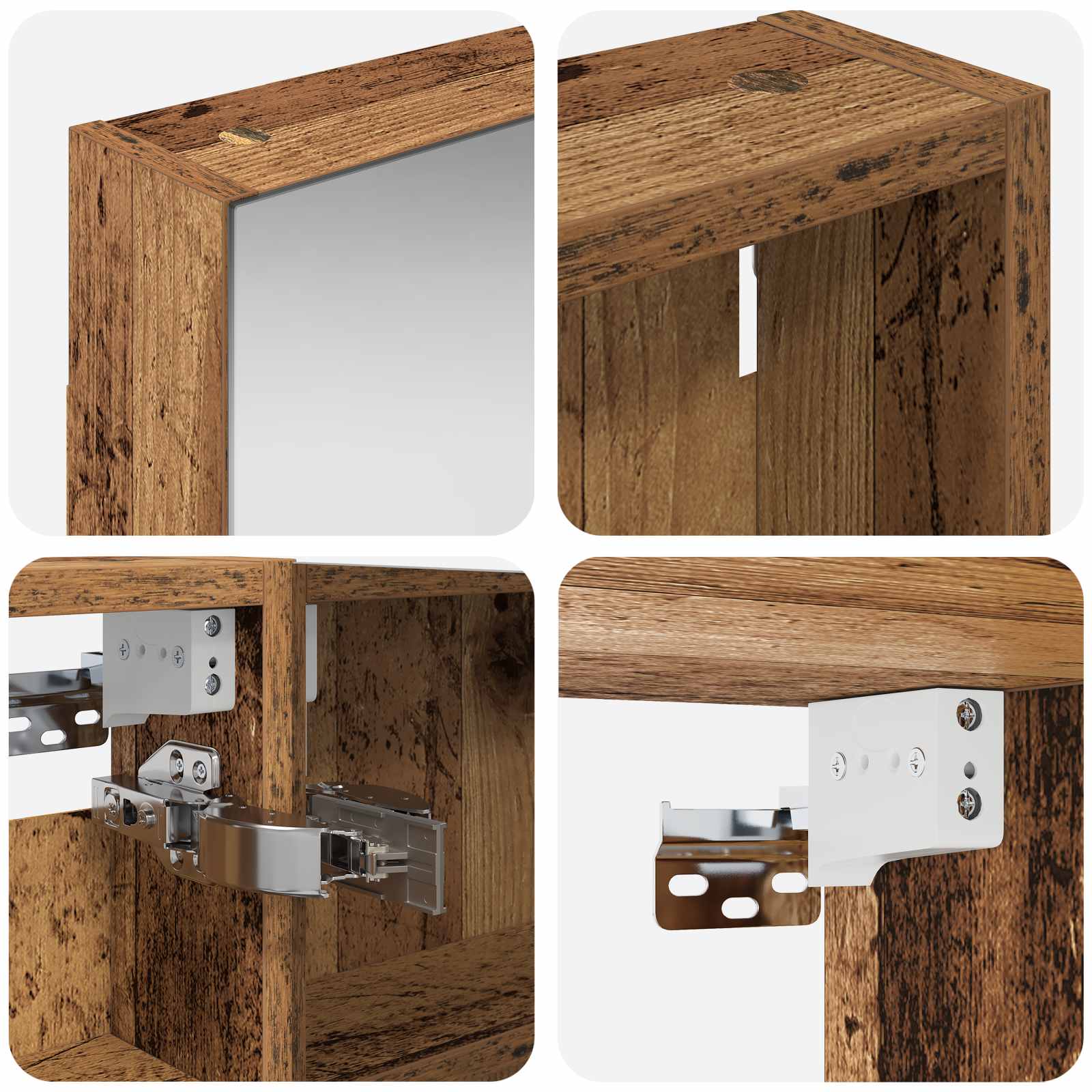 Badeværelsesskabsæt 3 pcs 120 x 10,5 x 60,5 cm Konstrueret træ